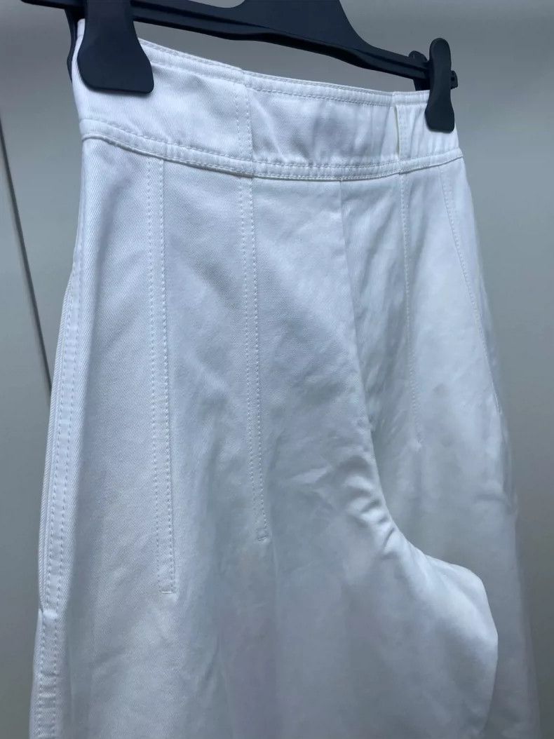 Dior Dior White denim belt wide-leg trousers Size 42" / US 20 - 3 Thumbnail