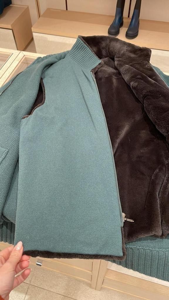 Loro Piana o1w1db10225 Reversible Bomber Colman Baby Cashmere Jacket Size US M / EU 48-50 / 2 - 4 Thumbnail
