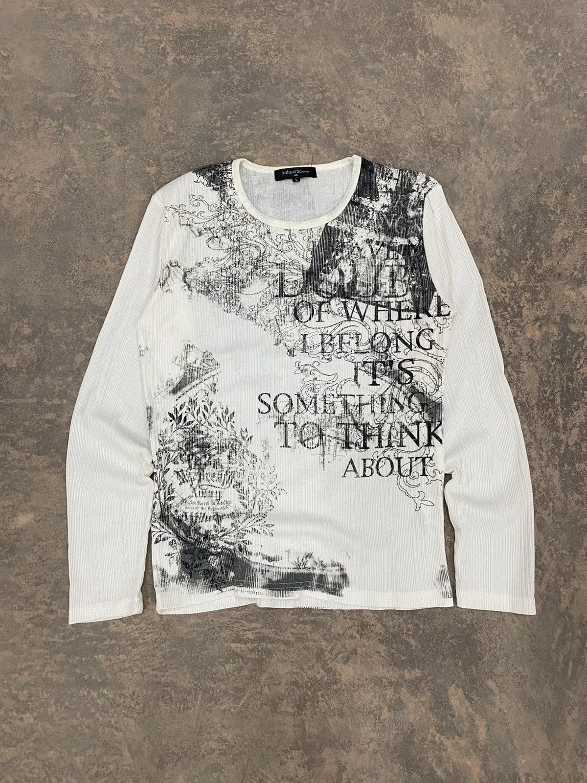 Hysteric Glamour In the Attic Poem Punk Printed Pleated Knit Lgb Grunge Size US M / EU 48-50 / 2 - 2 Thumbnail
