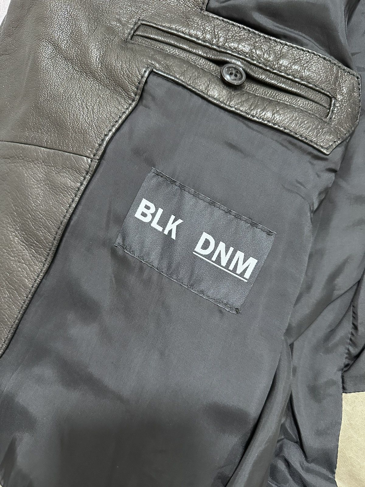 Blk Dnm BLK DNM Leather Biker Jacket XL Motorcycle Size US XL / EU 56 / 4 - 13 Thumbnail