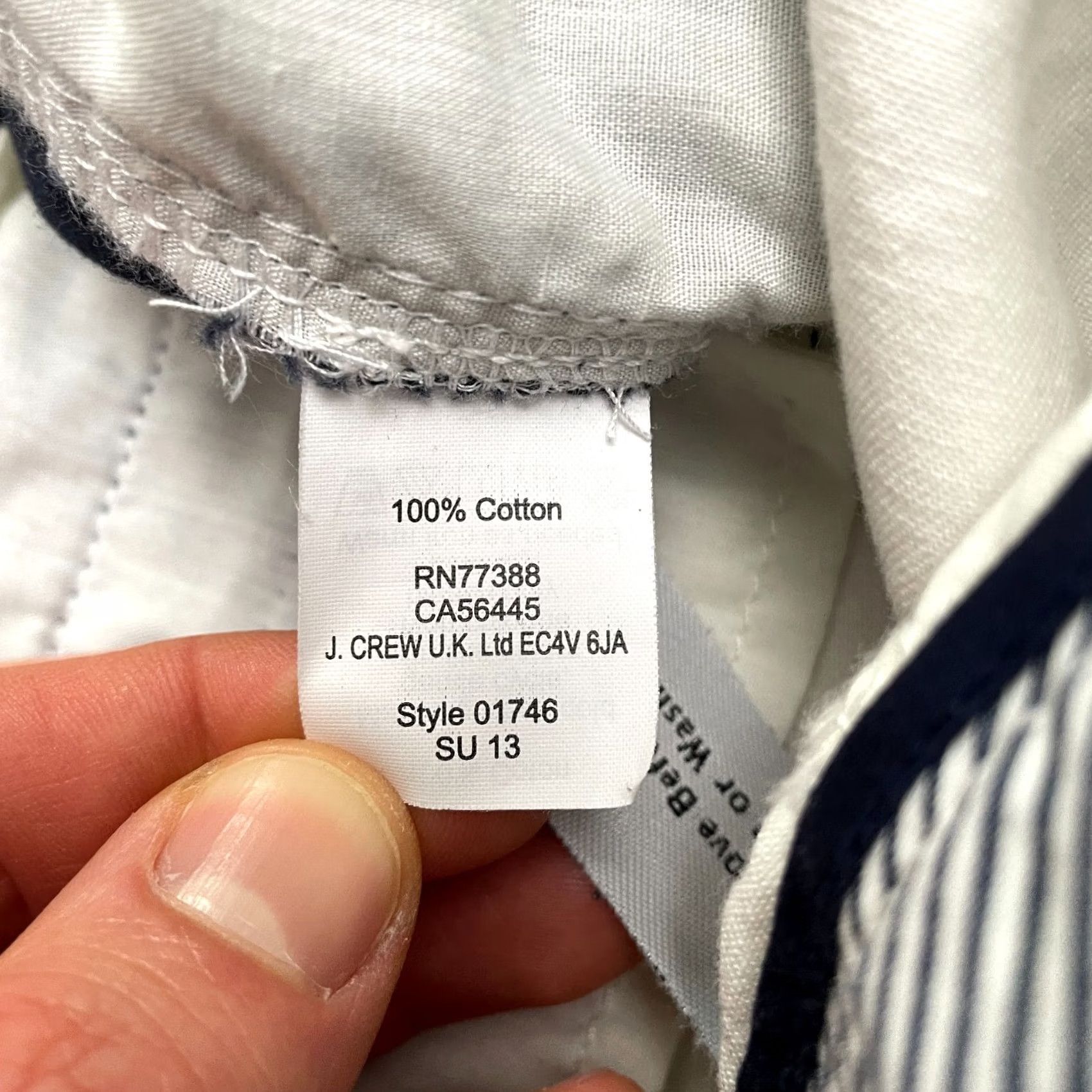 J.Crew J.Crew Chino Shorts Womens 00 Blue White Striped Cotton Casual Outdoor Size 24" / US 00 / IT 34 - 5 Thumbnail