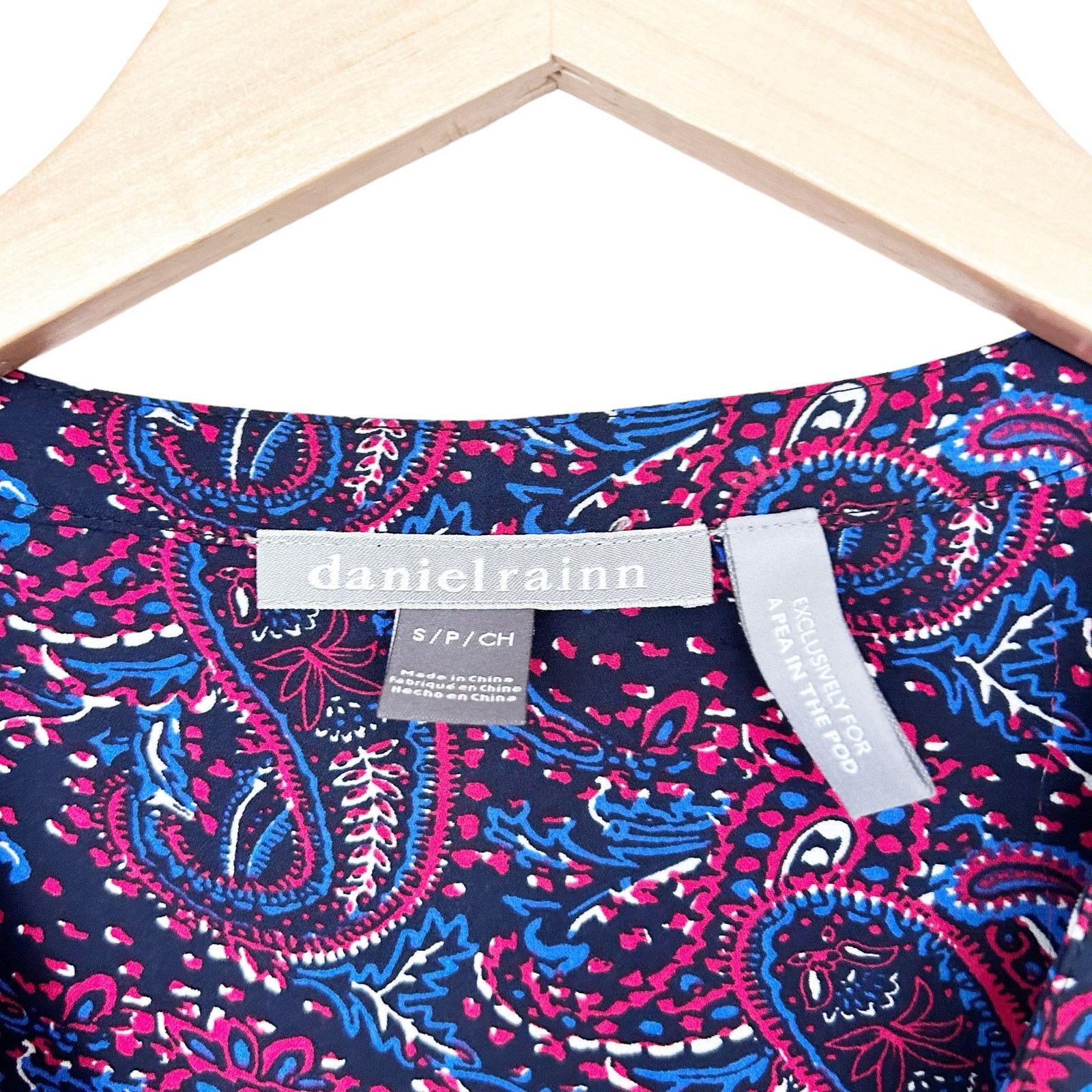 Other Daniel Rainn Blue Pink Paisley Sleeveless Blouse Tank Top S Size S / US 4 / IT 40 - 2 Thumbnail