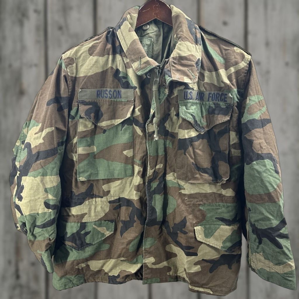 Vintage VINTAGE U.S. Air Force Coat Mens Small Camouflage Camo Cold Weather Jacket 90s Size US S / EU 44-46 / 1 - 1 Thumbnail
