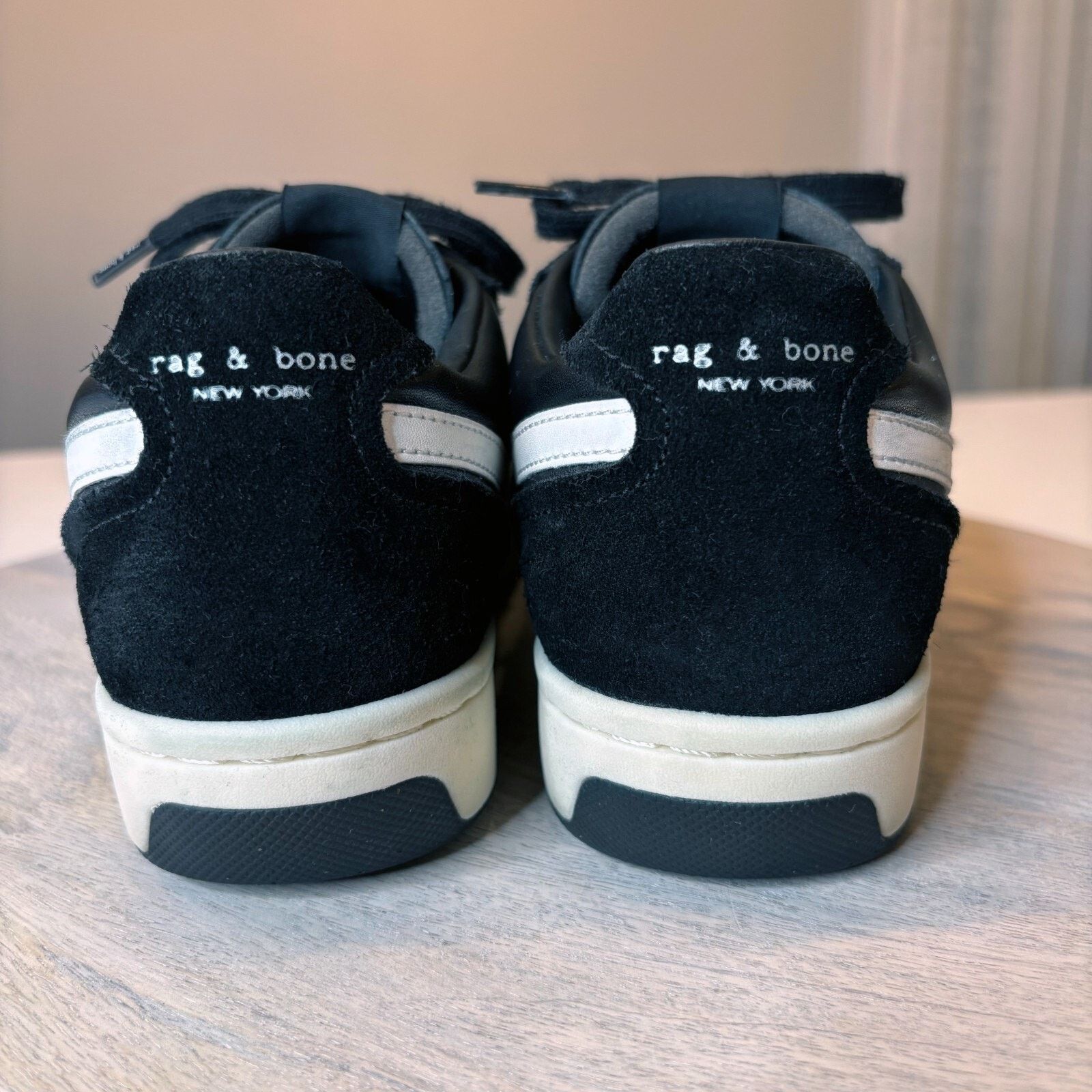 Rag & Bone Rag & Bone Retro Court Black White Sneakers EU Sz 37 US Sz 7 Size US 7 / IT 37 - 10 Thumbnail