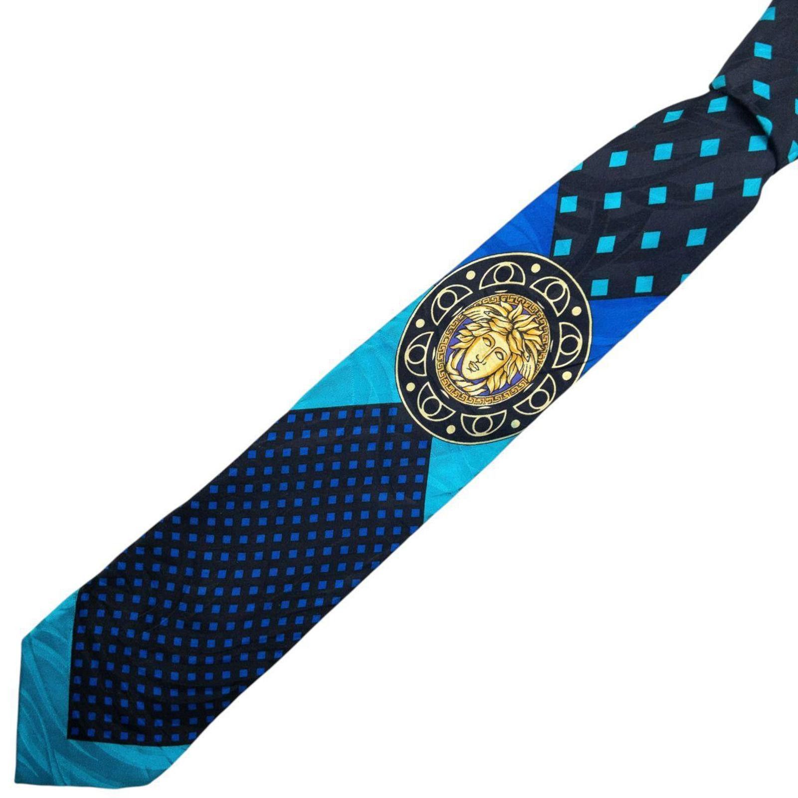 Versace Vintage 90s Gianni Versace Pattern Medusa Silk Tie Size ONE SIZE - 5 Thumbnail