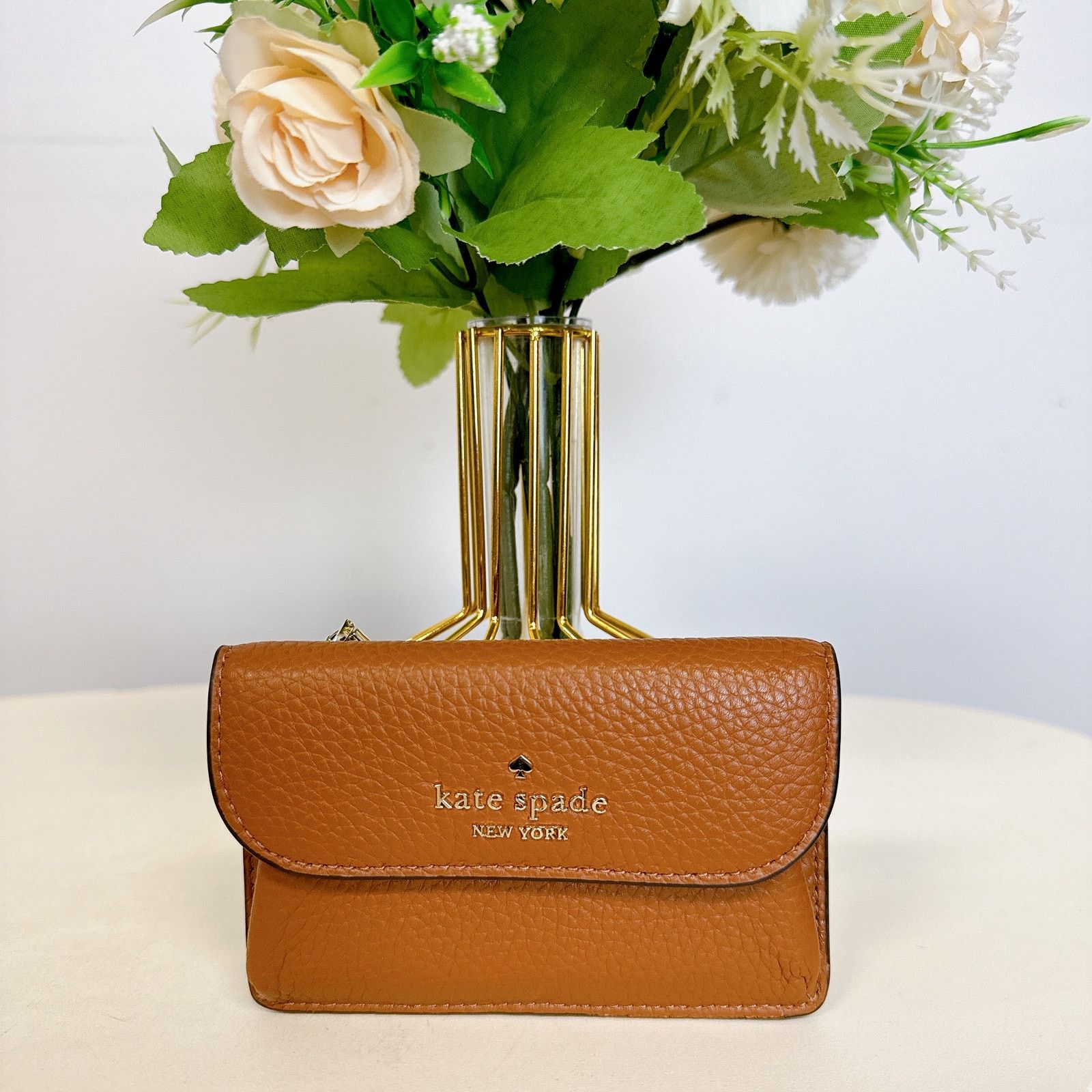 Kate Spade Kate Spade KA574 Dumpling Pebbled Leather Small IN Brown Size ONE SIZE - 1 Thumbnail