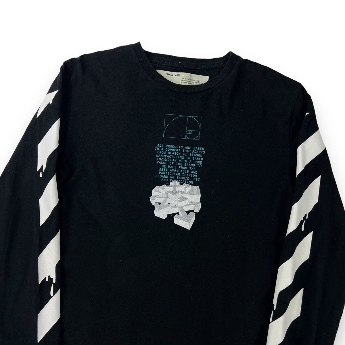 Off-White Off-White Dripping Arrows Black Long Sleeve T Shirt Size US S / EU 44-46 / 1 - 2 Thumbnail