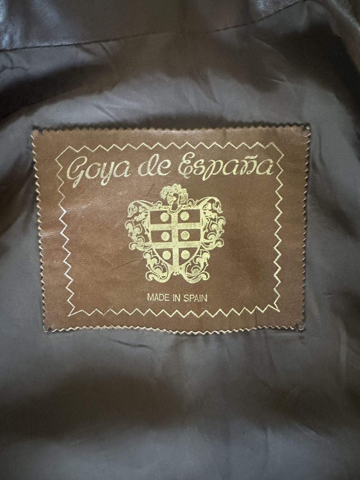 Other Collared Leather Jacket (Goya de España) Size US M / EU 48-50 / 2 - 4 Thumbnail