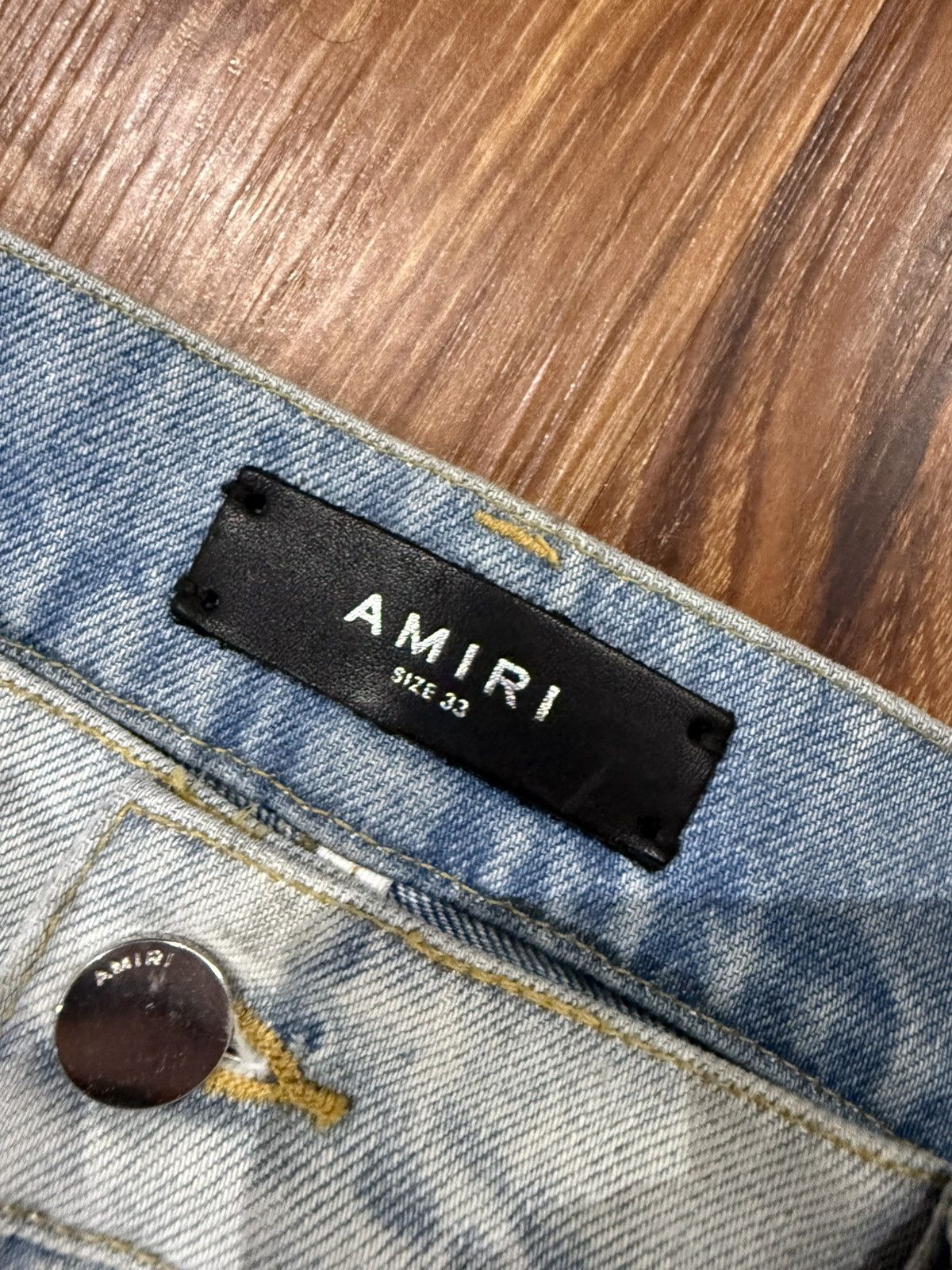 Amiri AMIRI Carpenter Jeans Light Blue Distressed Repair Baggy Size US 32 / EU 48 - 5 Thumbnail