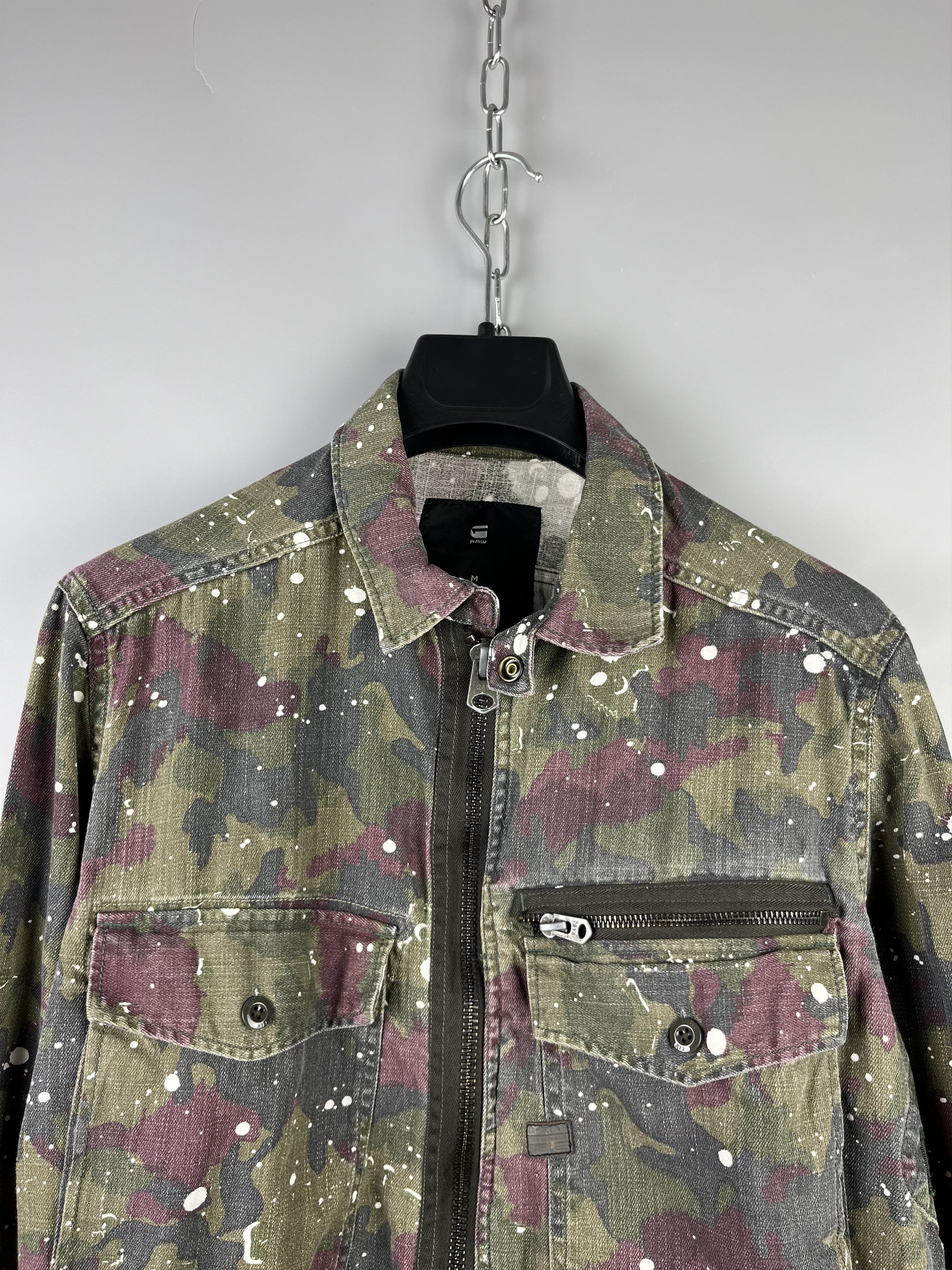 G-Star G Star Raw Painted Zip Casual Long Sleeve Shirt Size US M / EU 48-50 / 2 - 3 Thumbnail