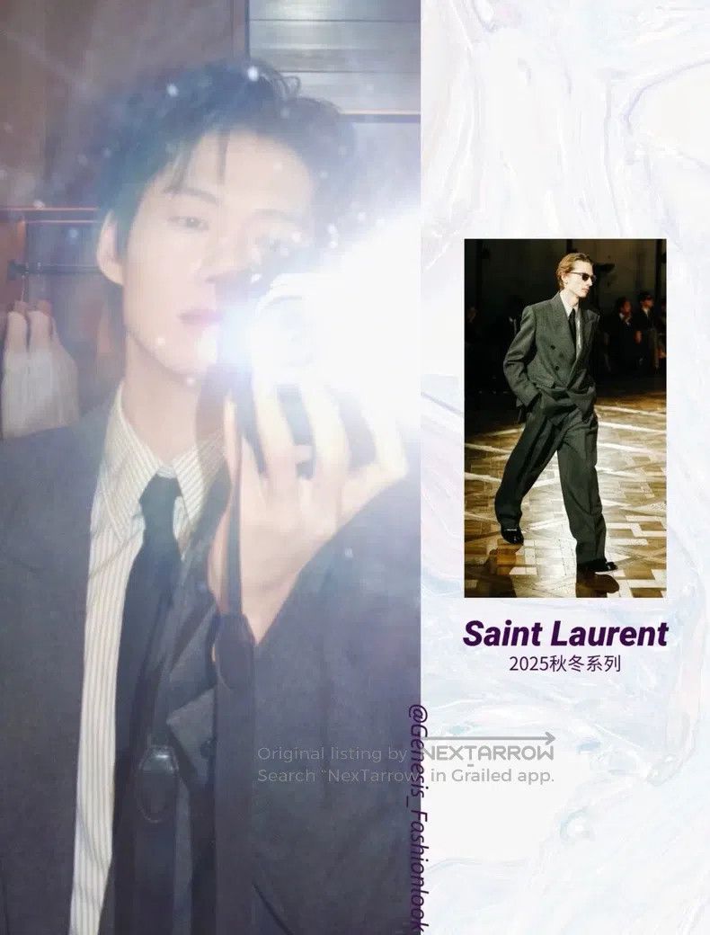 Saint Laurent Paris Saint Laurent Paris Silk Striped Shirt Size S / US 4 / IT 40 - 8 Thumbnail