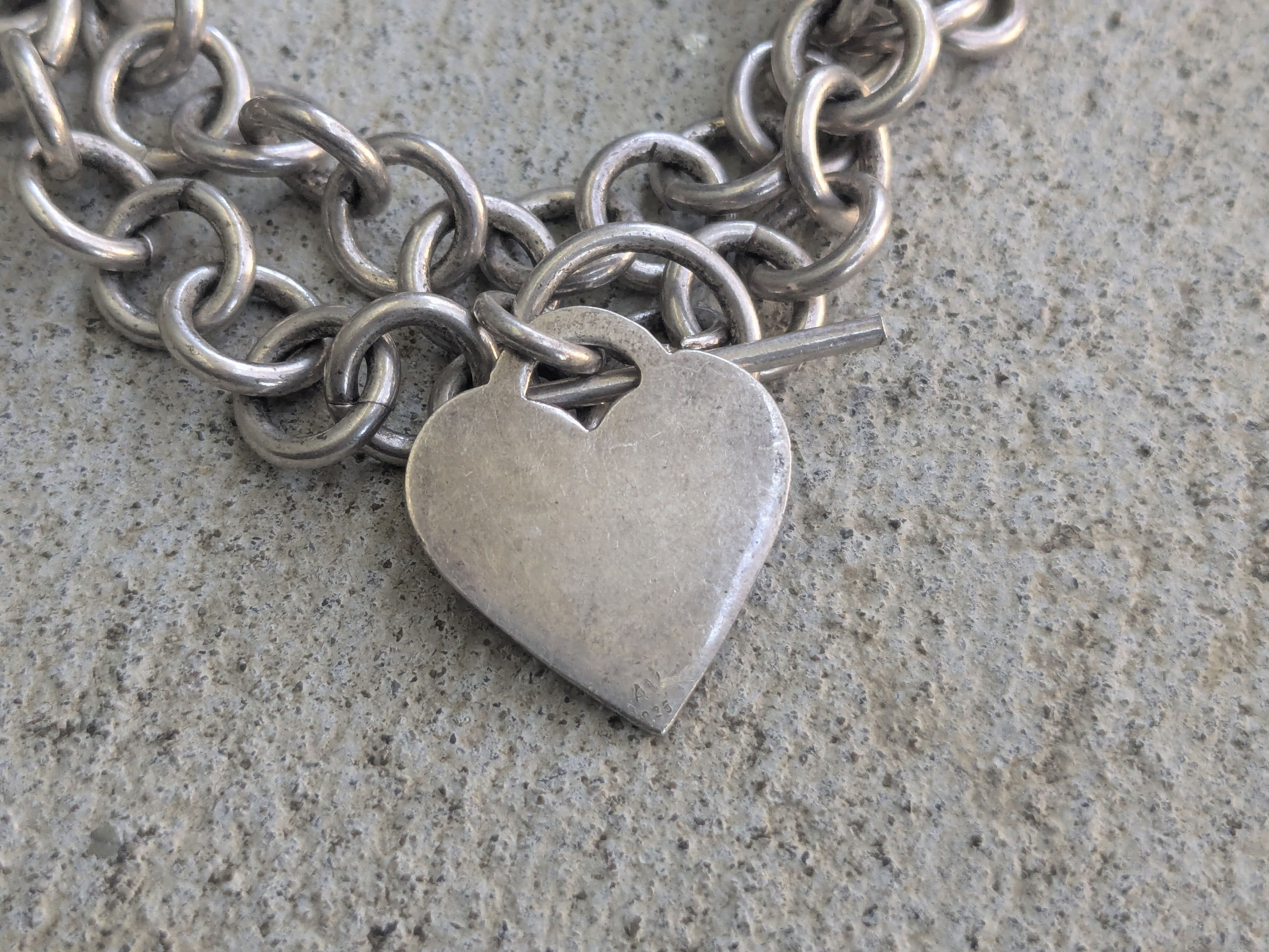 Jewelry Vintage Sterling Silver Choker Necklace Heart Round 16" Size ONE SIZE - 2 Thumbnail