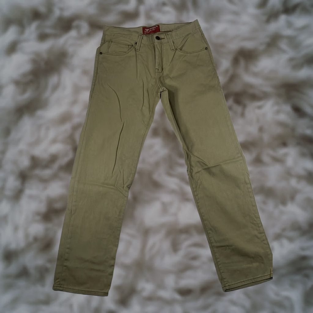 Vintage Arizona Jeans Co. Straight Cut Men’s Beige Cotton Denim Jeans Size 29Wx30L Size US 29 - 1 Thumbnail