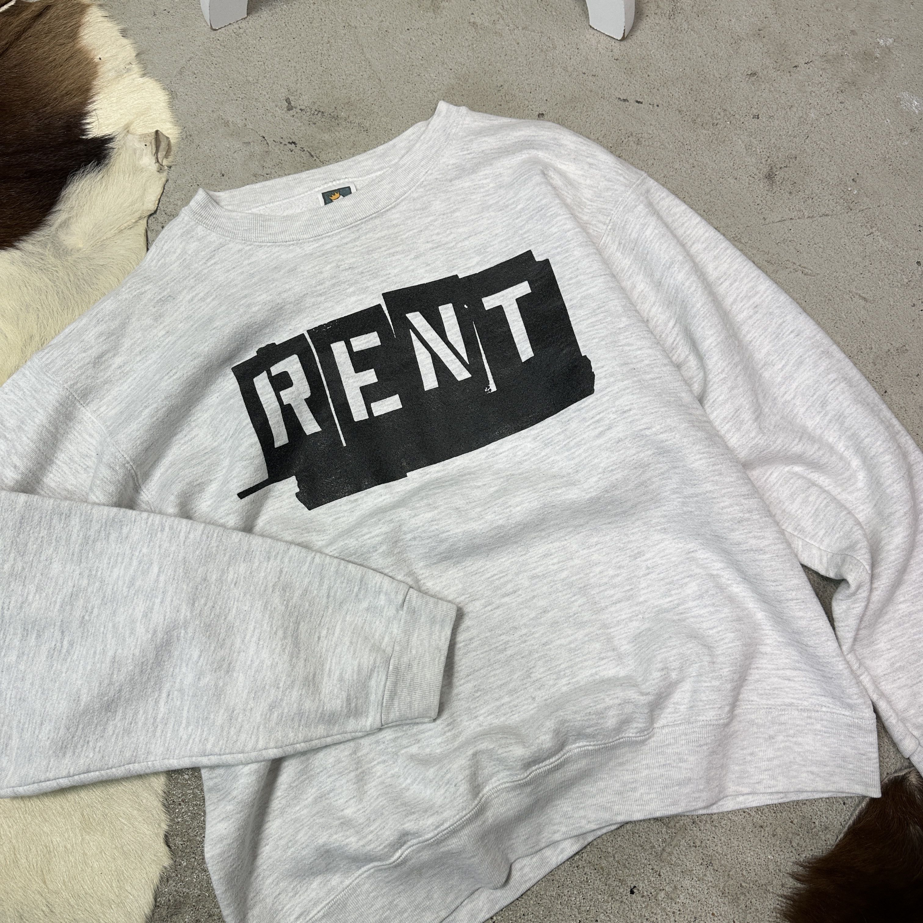 Vintage Vintage Sporty Streetwear Old School RENT Sweatshirt 90s Size US L / EU 52-54 / 3 - 2 Thumbnail