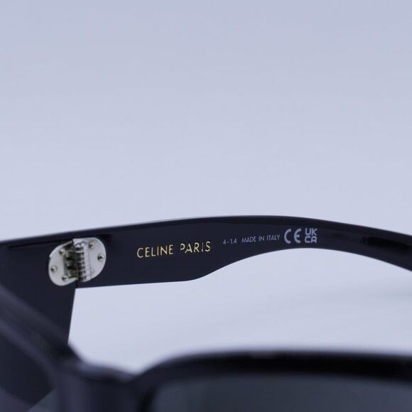 Celine Celine CL40290I 01A Sunglasses Black Geometric Frame, Smoke Size ONE SIZE - 6 Thumbnail