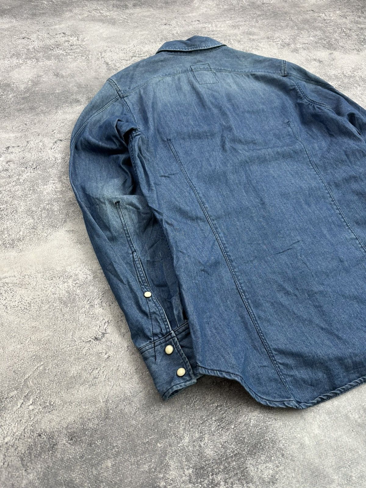 G-Star G-Star Raw Denim Shirt Blue Western Faded Over Shirt y2k Size US S / EU 44-46 / 1 - 13 Thumbnail