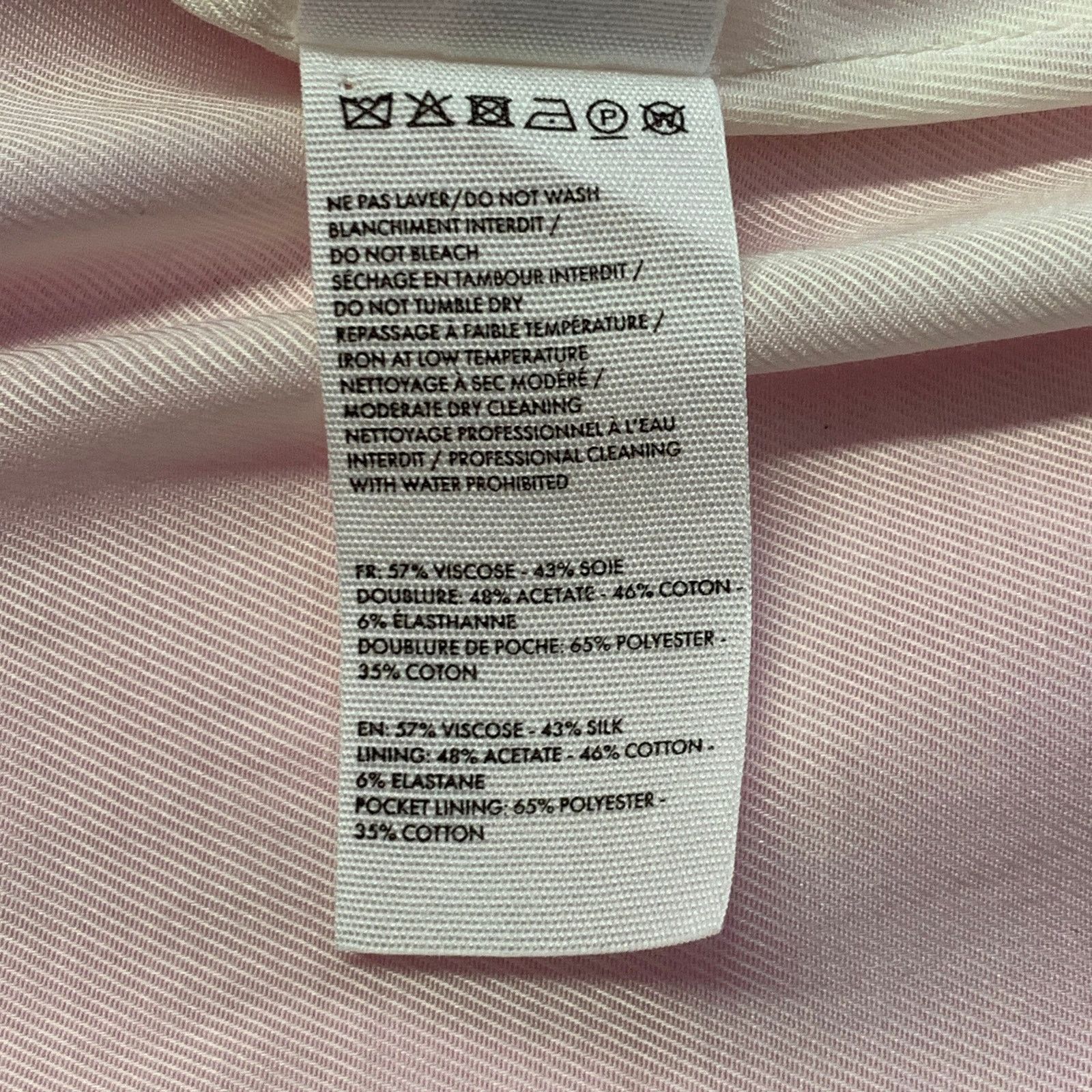 Jacquemus S Le Raphia Pink White Viscose Blend Notch Lapel Jacket Size S / US 4 / IT 40 - 9 Thumbnail