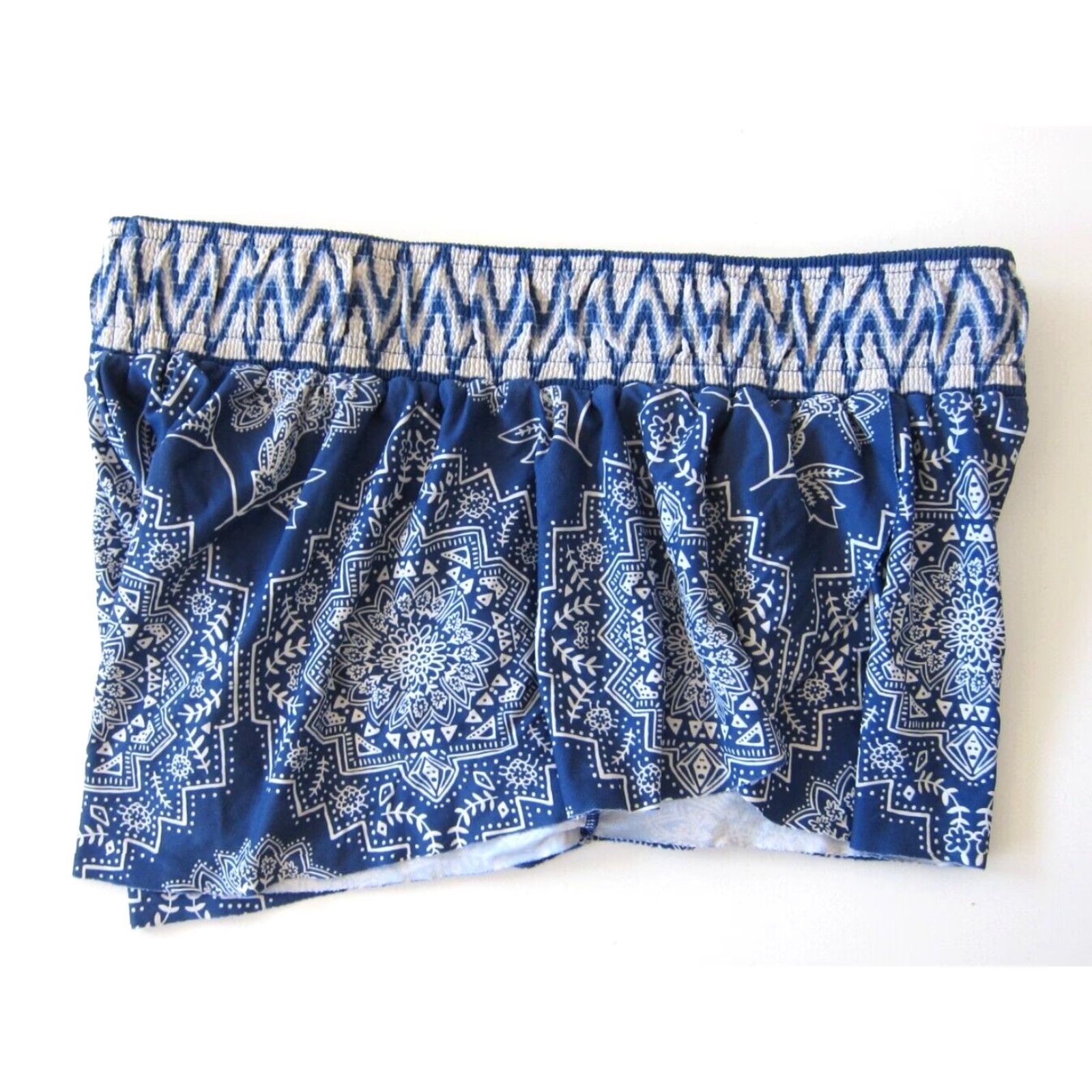 Rip Curl Ripcurl Blue Ivory Floral Stretch Workout Running Active Booty Shorts Women XS Size 26" / US 2 / IT 38 - 4 Thumbnail
