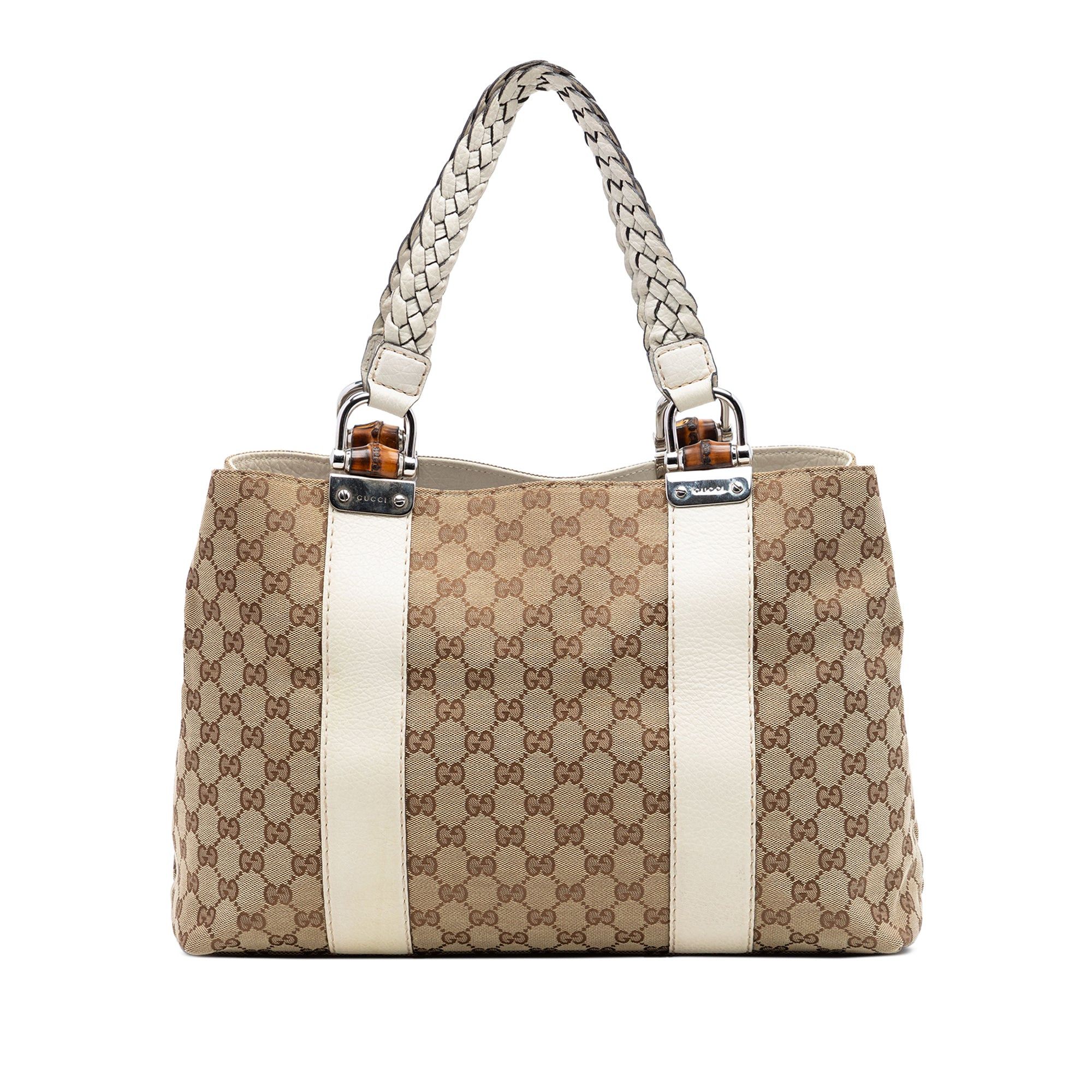 Gucci Medium GG Canvas Bamboo Libeccio Tote Size ONE SIZE - 1 Thumbnail