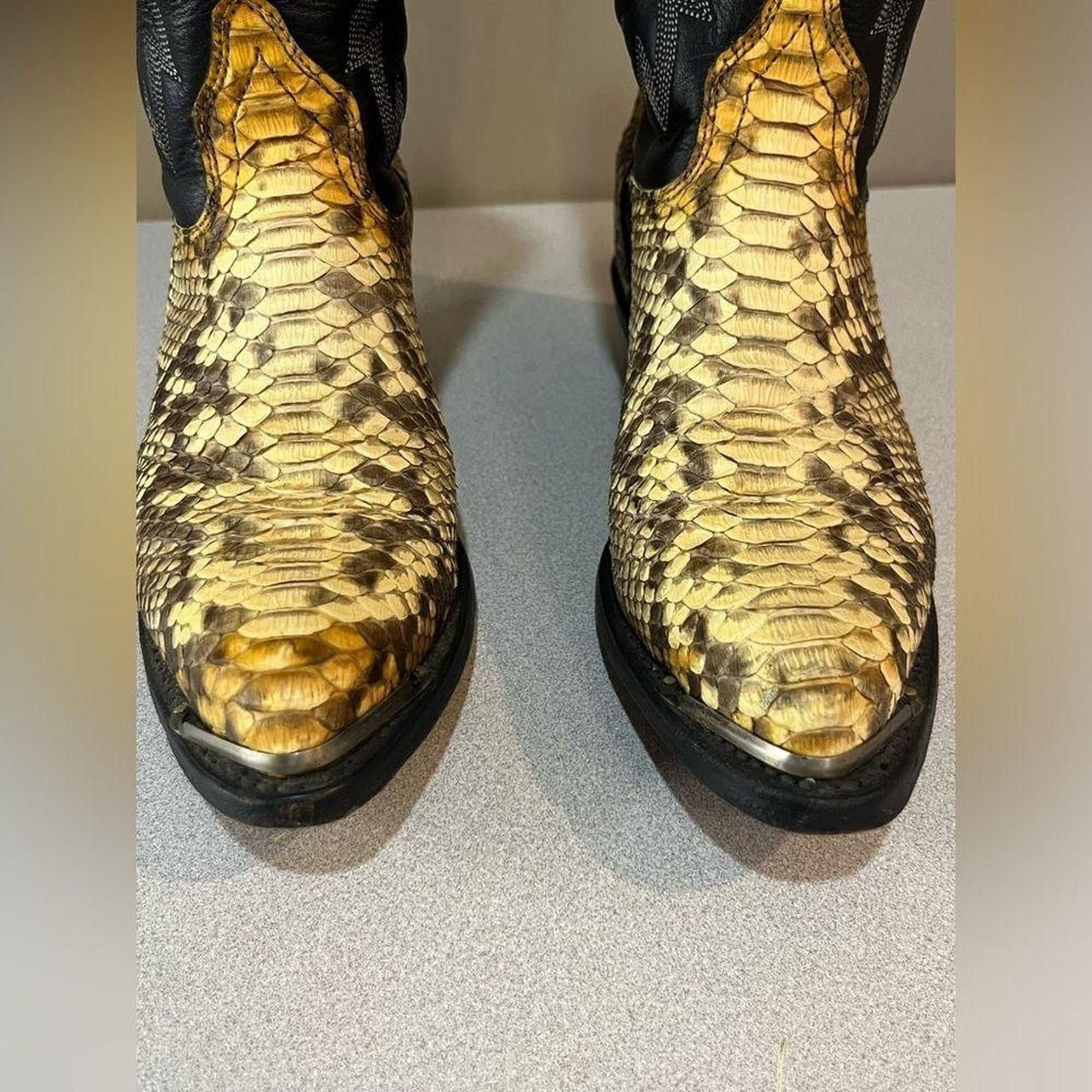 Wrangler Wrangler SNAKE & STITCHED LEATHER WESTERN BOOTS Size 5 M Size US 5 / EU 37 - 2 Thumbnail
