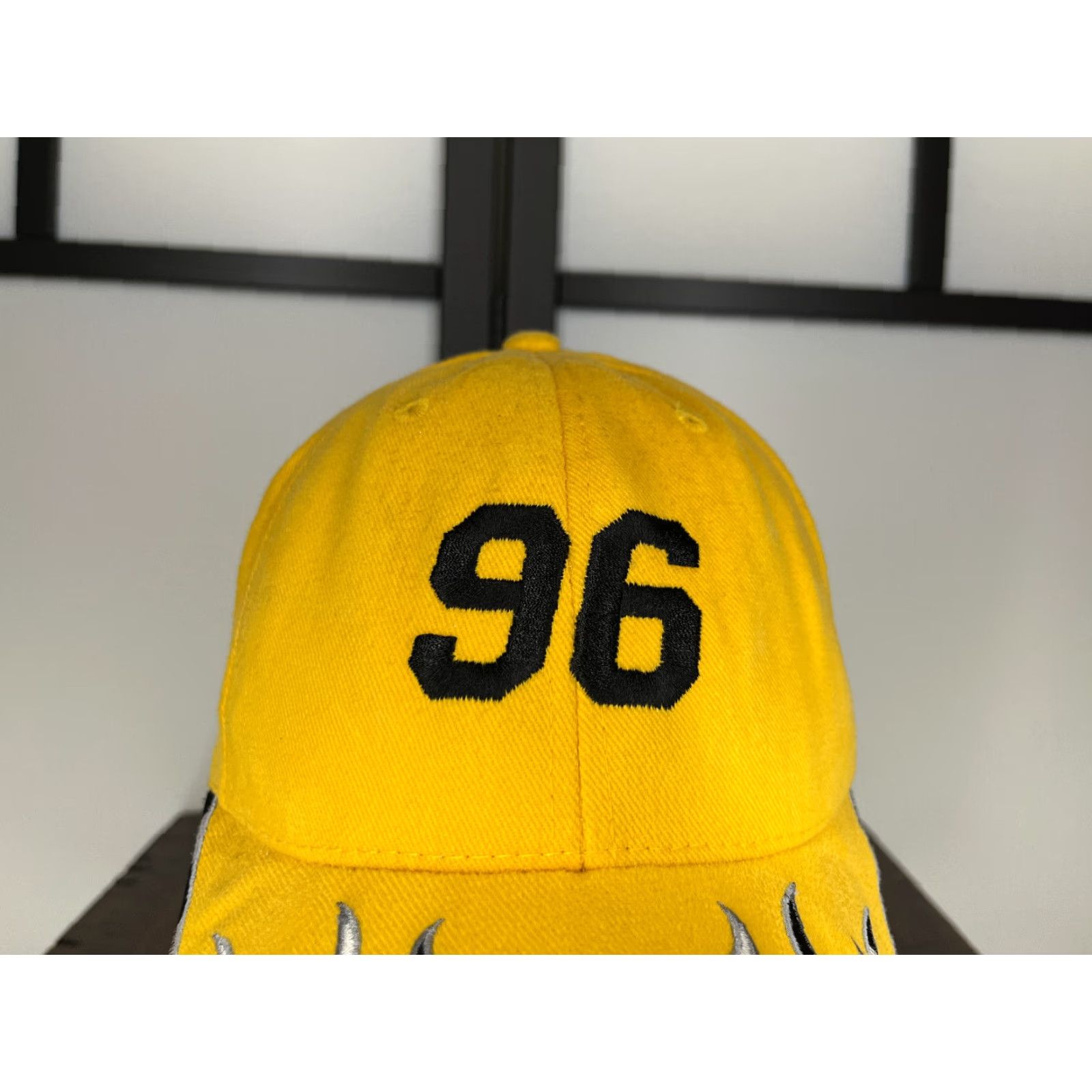 Vintage Magic Headwear Check Cap Baseball Hat Adult One Size Yellow Adjustable Outdoor Racing Mens Size ONE SIZE - 2 Thumbnail