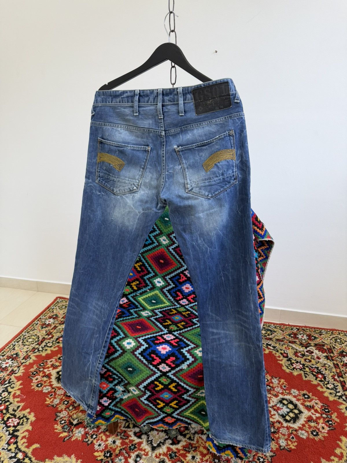 G-Star 00s G Star Tornado Mart Style Buckle Back Washed Denim Jeans Size US 32 / EU 48 - 10 Thumbnail