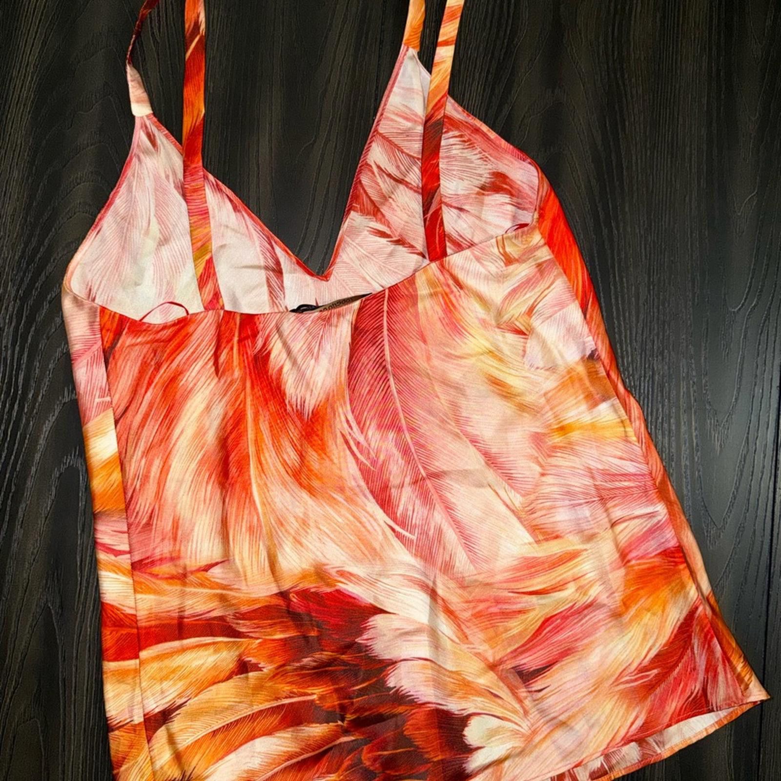 Roberto Cavalli Roberto Cavalli Plumange Print Camisole (40 or L) Size L / US 10 / IT 46 - 5 Thumbnail