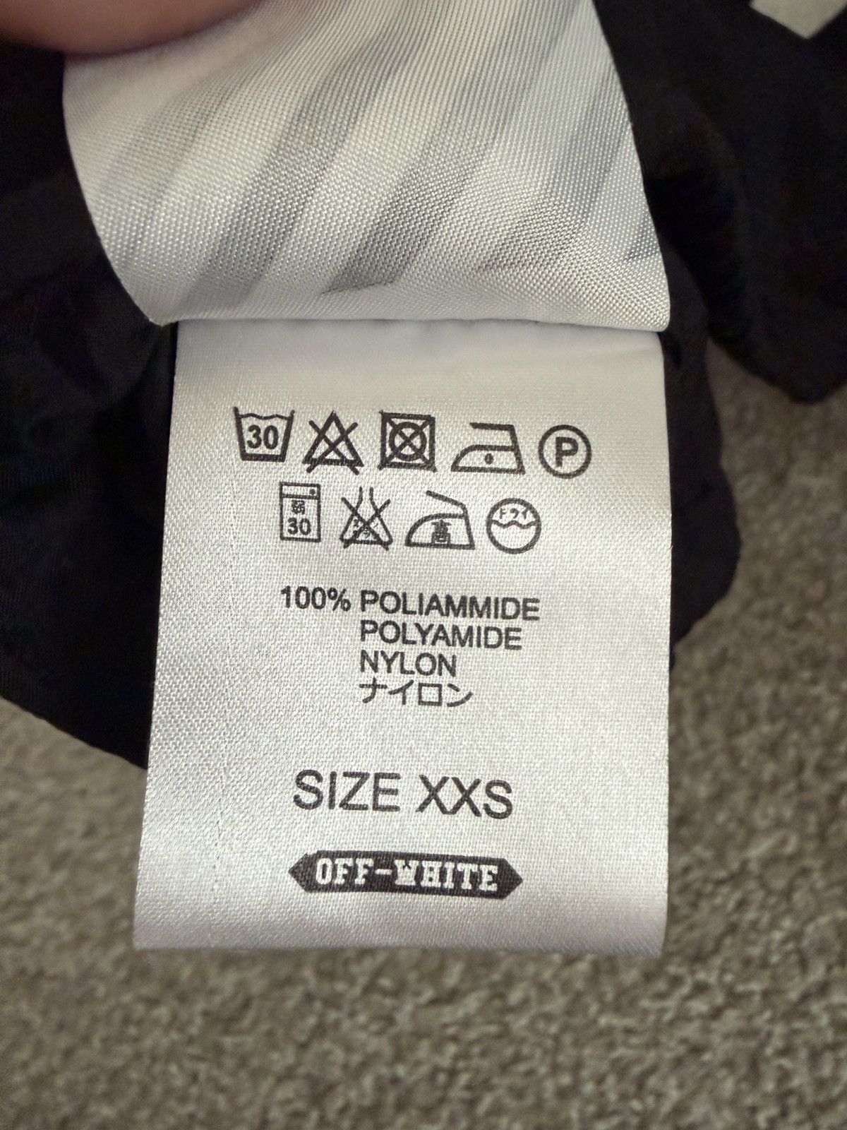 Off-White Off-White Diagonal Stripes Windbreaker Jacket Black Size US XXS / EU 40 - 4 Thumbnail