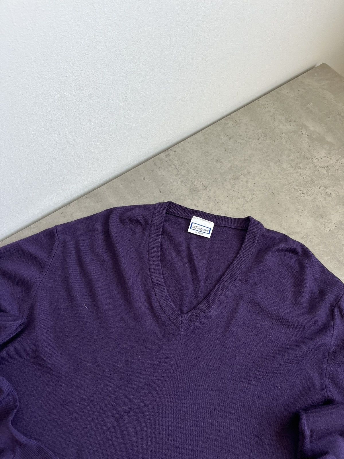 Vintage Vintage Yves Saint Laurent Purple Sweater Size US L / EU 52-54 / 3 - 5 Thumbnail