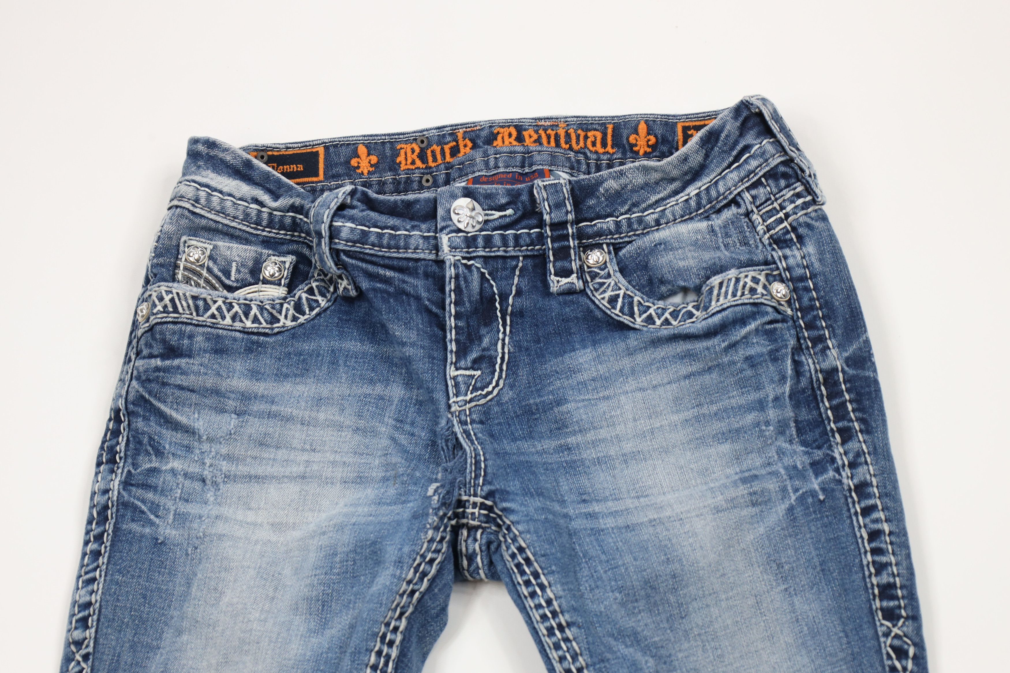 Rock Revival × Vintage Rock Revival Stitch Donna Mid Rise Bootcut Denim Jeans AS IS Size 26" / US 2 / IT 38 - 2 Thumbnail