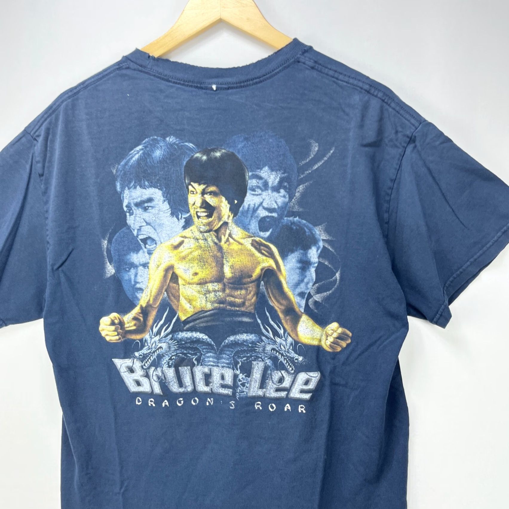 Roar VINTAGE Bruce Lee Graphic T-Shirt L Men Blue 90s Dragon's Roar Size US L / EU 52-54 / 3 - 2 Thumbnail