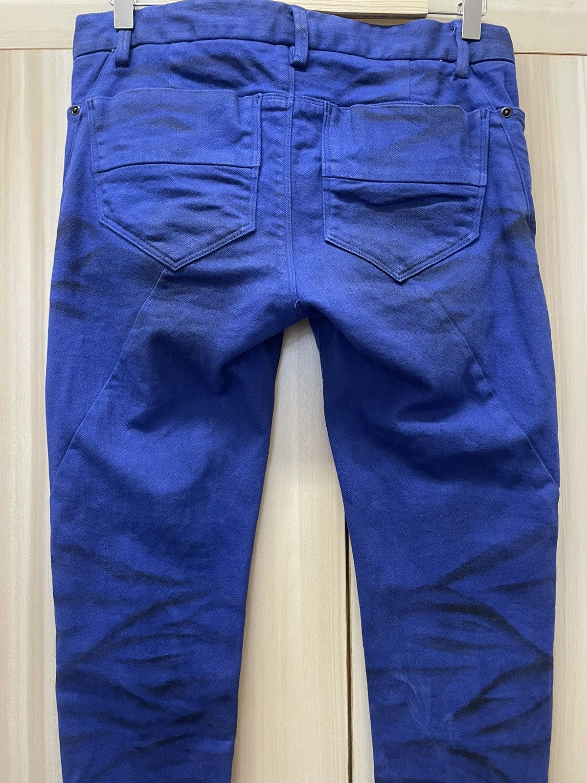 Japanese Brand Johnny Wolf Print Fadding Ankle Zipper Skinny Jeans Size US 30 / EU 46 - 7 Thumbnail