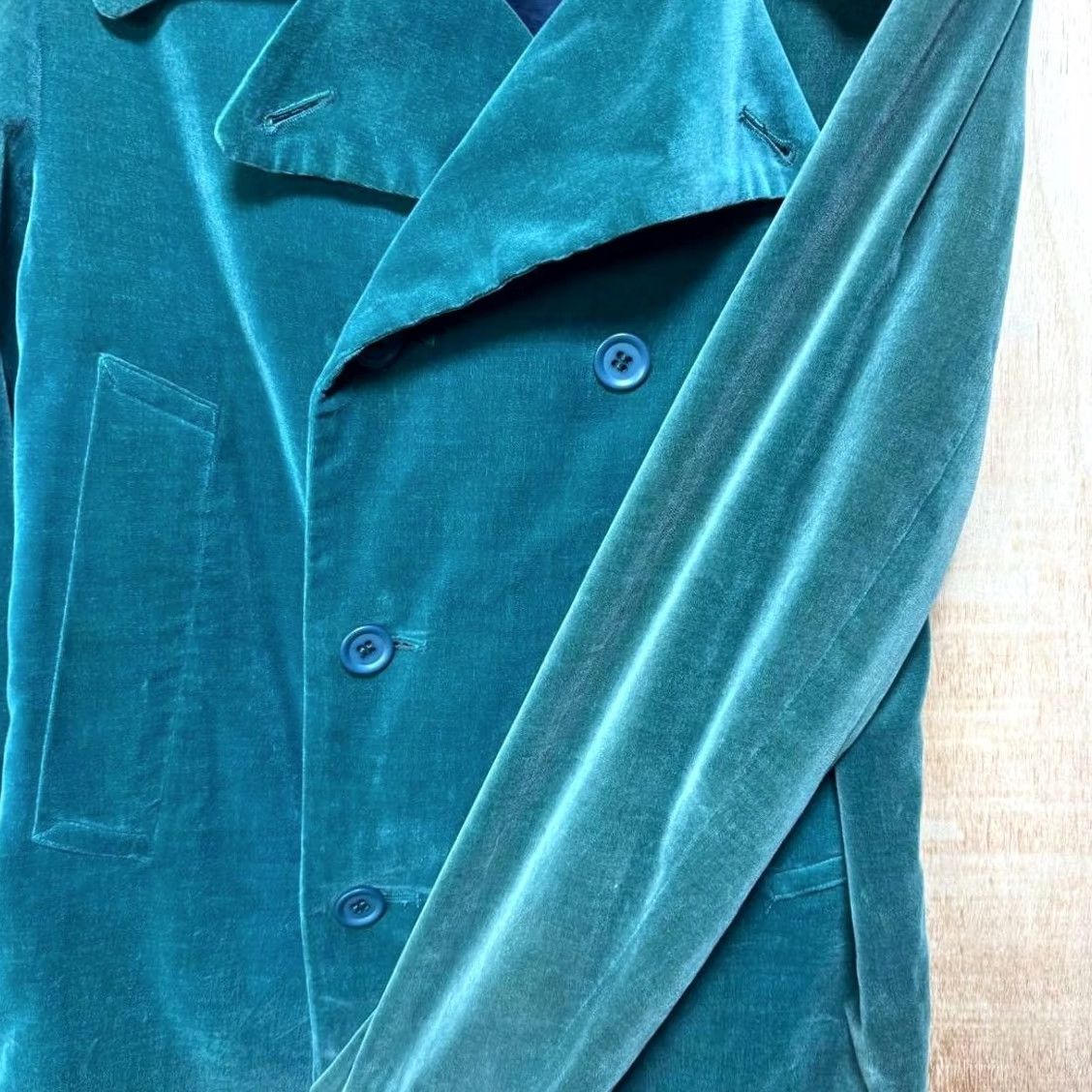 Yohji Yamamoto Yohji Yamamoto VELOUR JACKET Men Color Green Material Leather Size L Used Size US L / EU 52-54 / 3 - 7 Thumbnail