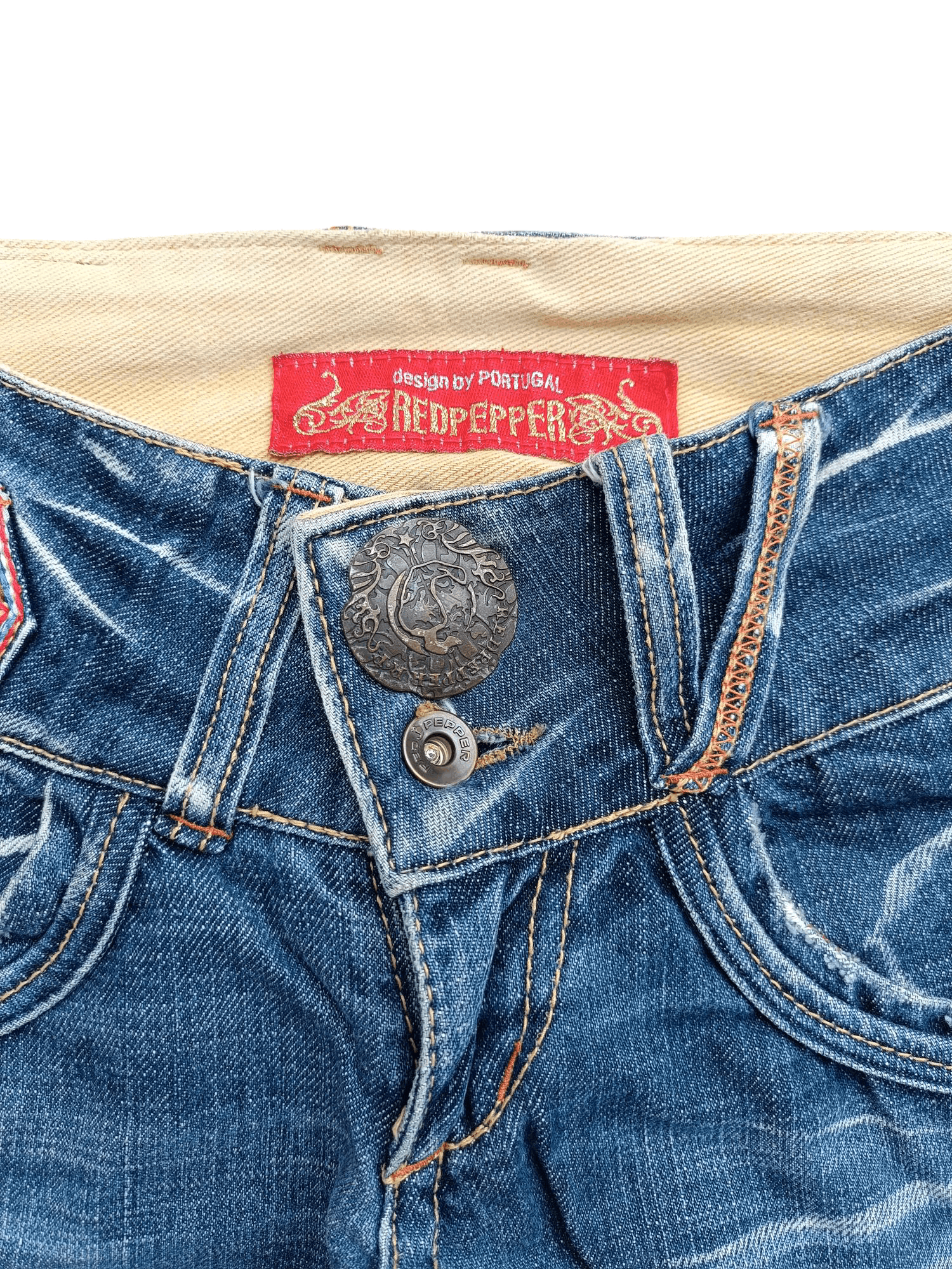 If Six Was Nine × Japanese Brand × Le Grande Bleu (L.G.B.) RedPepper RedLabel Flare Distressed Whiskers Faded DenimE243 Size US 26 / EU 42 - 10 Thumbnail