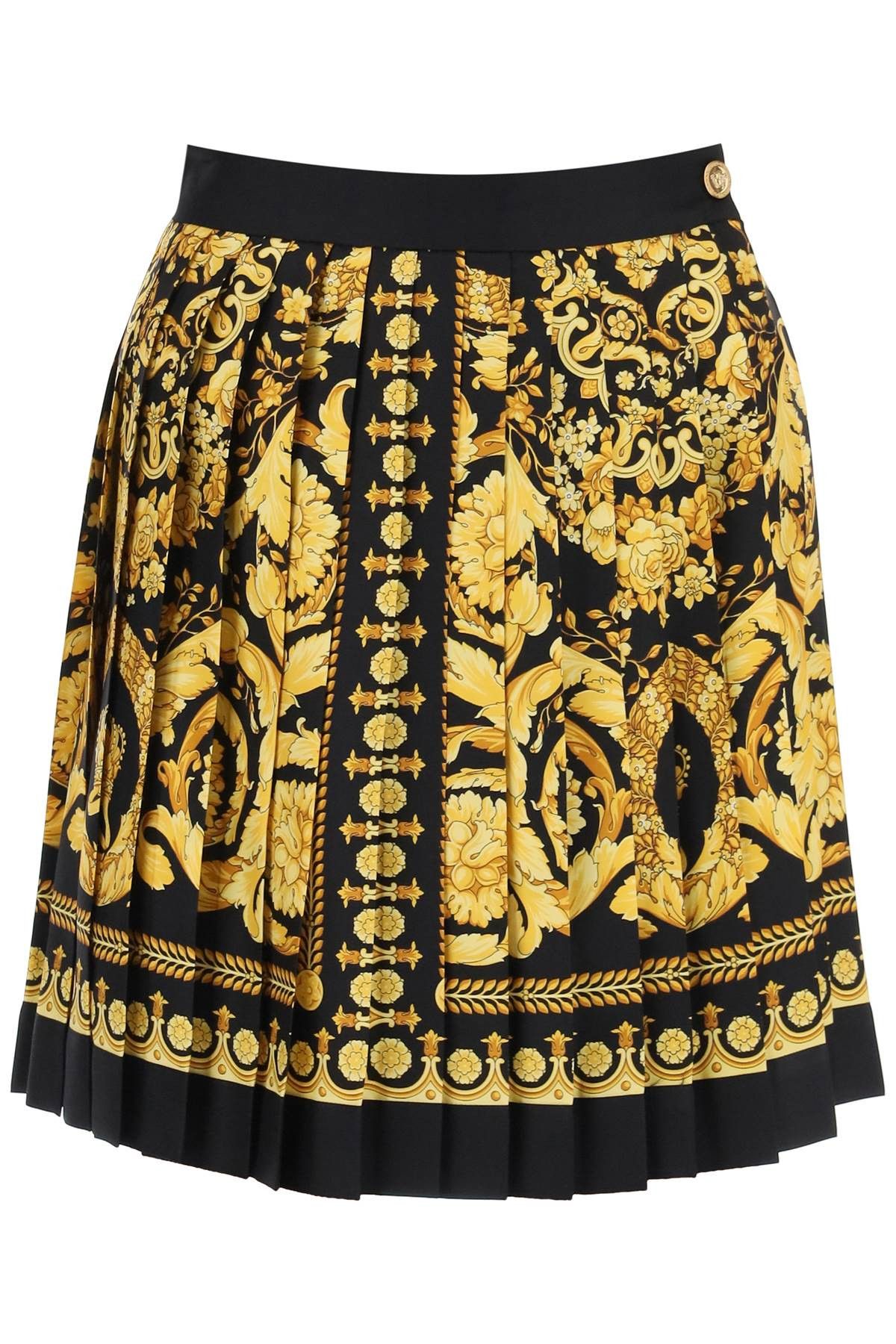 VERSACE Barocco Pleated Mini Skirt