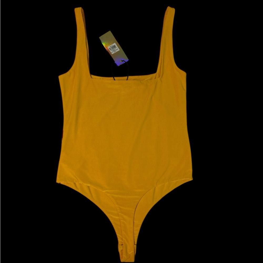 Designer BNWT ReVamped Mustard Yellow Bodysuit Size Large Size L / US 10 / IT 46 - 2 Thumbnail