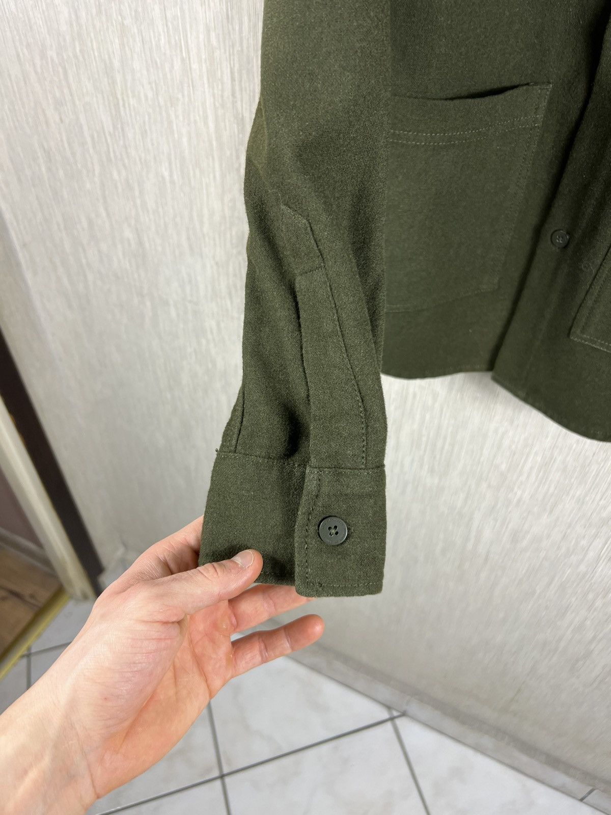 Han Kjobenhavn Archival Han Kjøvenhavn public shirt wool over shirt army Size US M / EU 48-50 / 2 - 11 Thumbnail