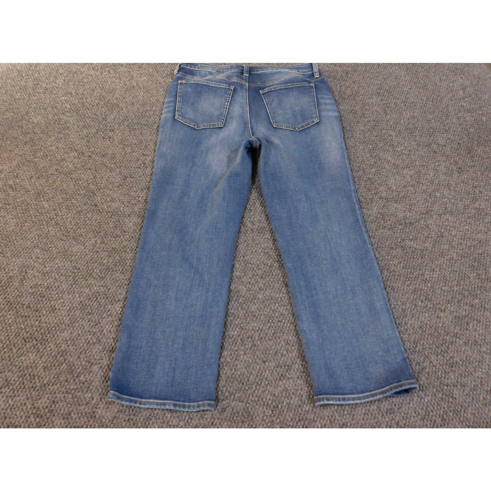 Vintage Chicos Jeans 0.5 Blue Straight Crop High Rise Womens Denim Casual Jeans 26in Inseam Regular Rise Zipper Cotton Blend Polyester Designer 90s? Size 25" / US 0 / IT 36 - 7 Thumbnail