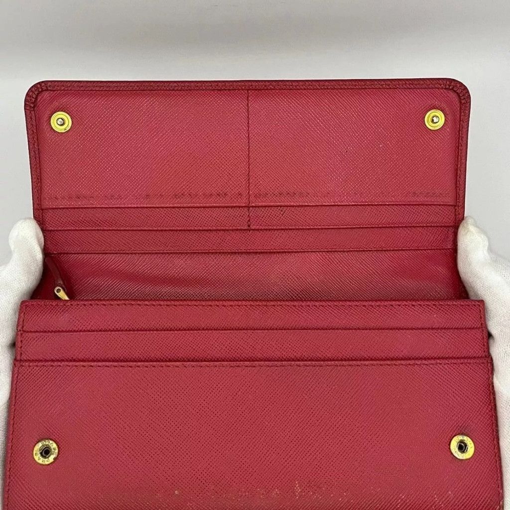 Prada Pink Prada saffiano leather long wallet Size ONE SIZE - 6 Thumbnail