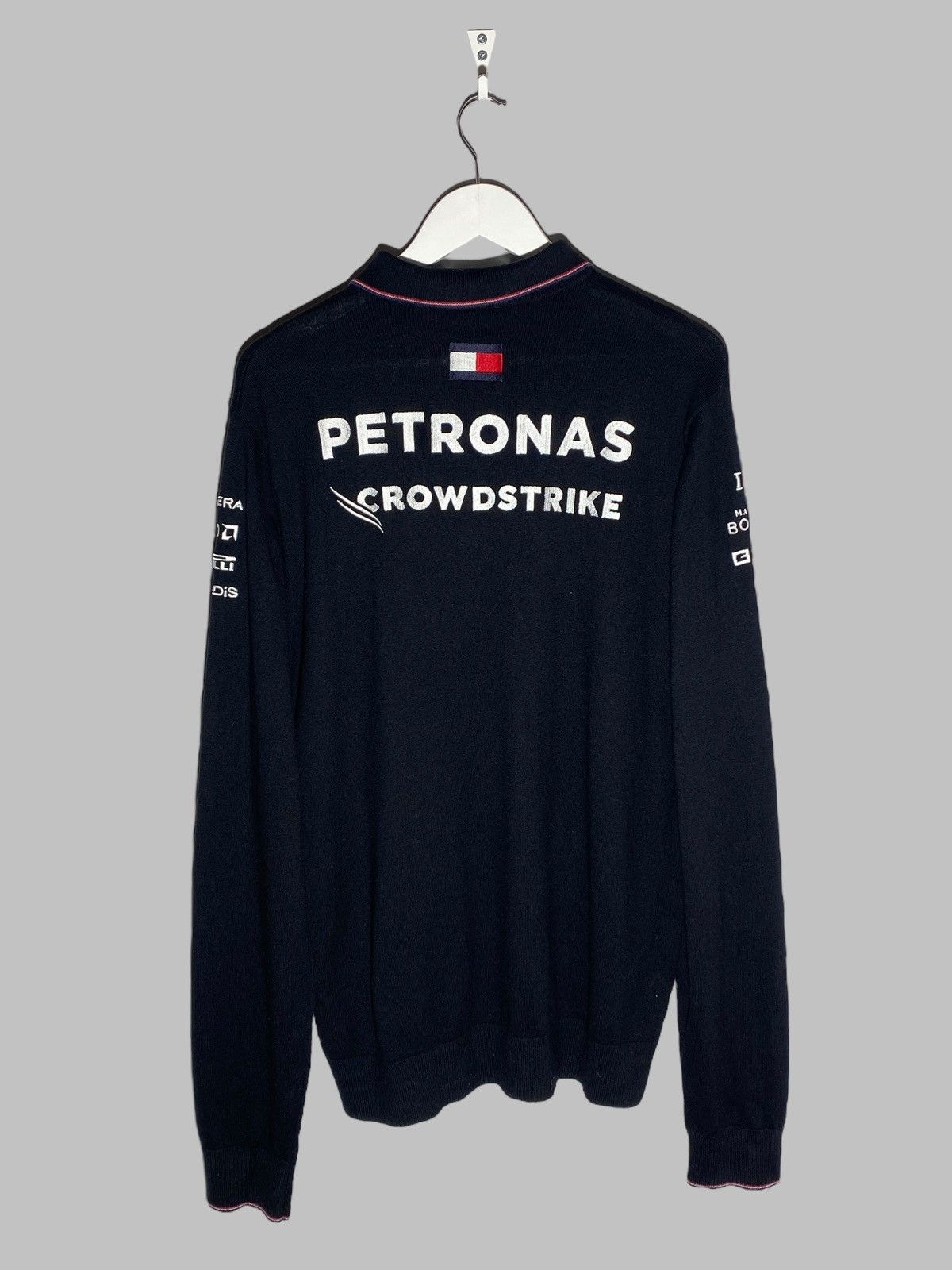 Mercedes-Benz 🔥 MERCEDES F1 LONG SLEEVE POLO RACING TOMMY BOSS VIBES Size US XL / EU 56 / 4 - 2 Thumbnail