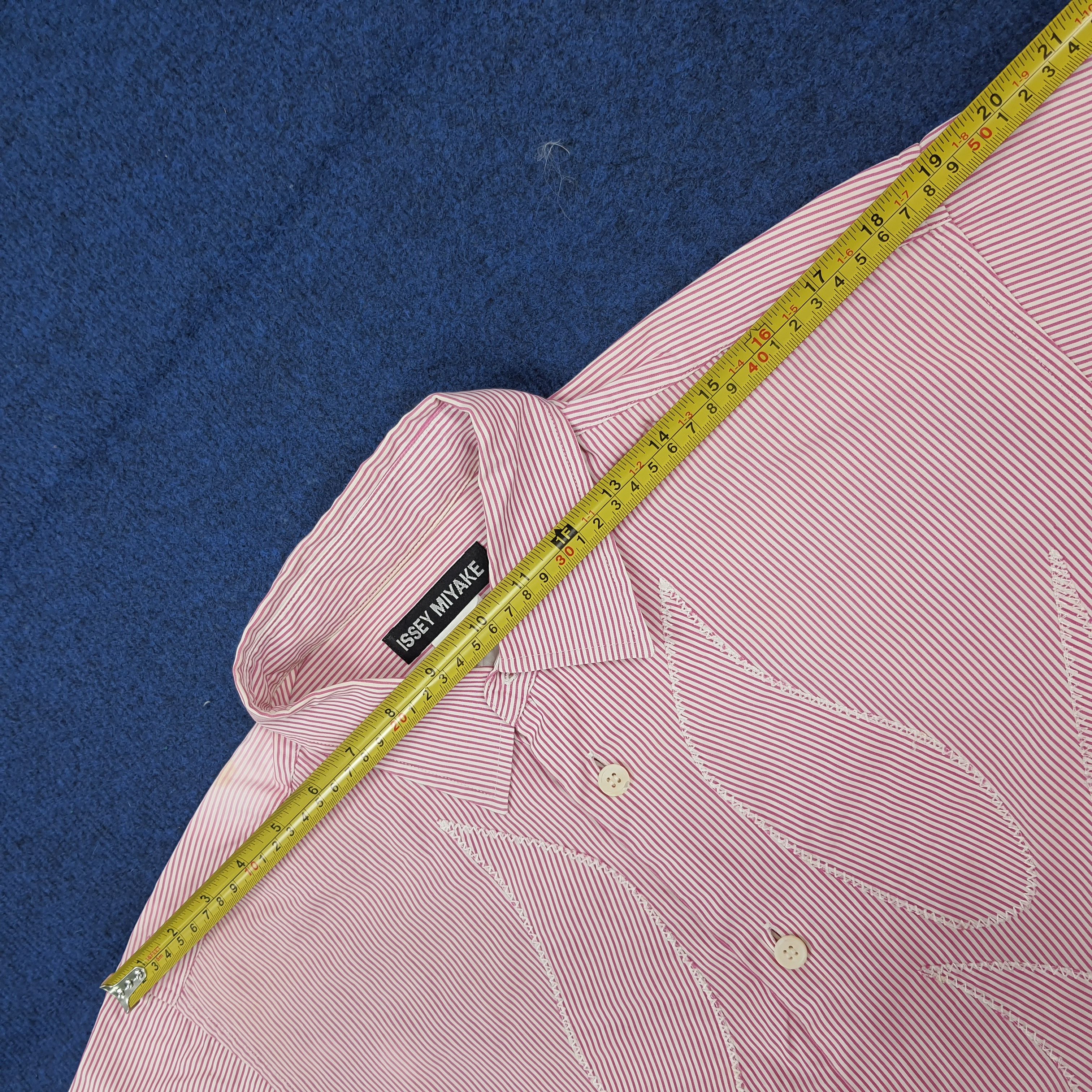 Issey Miyake Rare Issey Miyake Striped Shirt Fire Stitched C294N73 Size US M / EU 48-50 / 2 - 8 Thumbnail