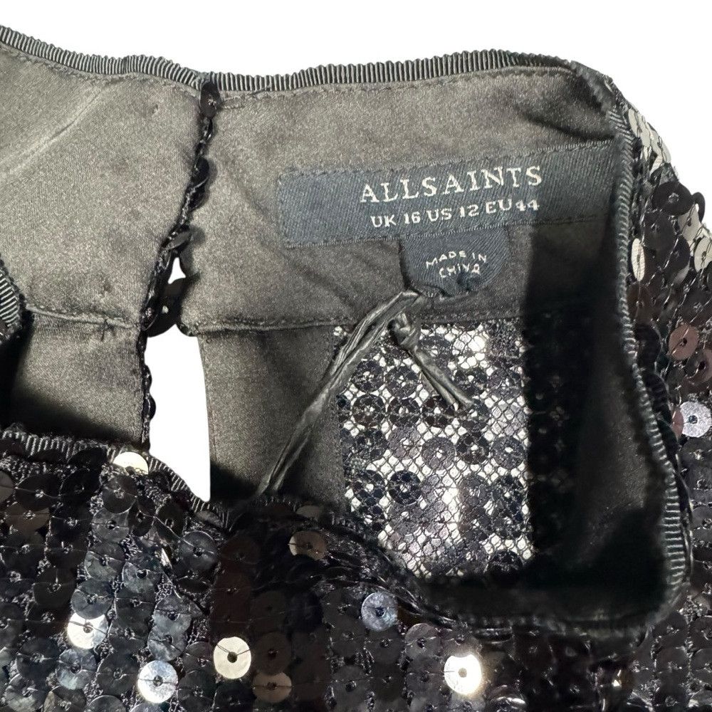 Allsaints NWT New AllSaints Whitney Sequin High-Neck Blouse Size 12 Size XL / US 12-14 / IT 48-50 - 5 Thumbnail