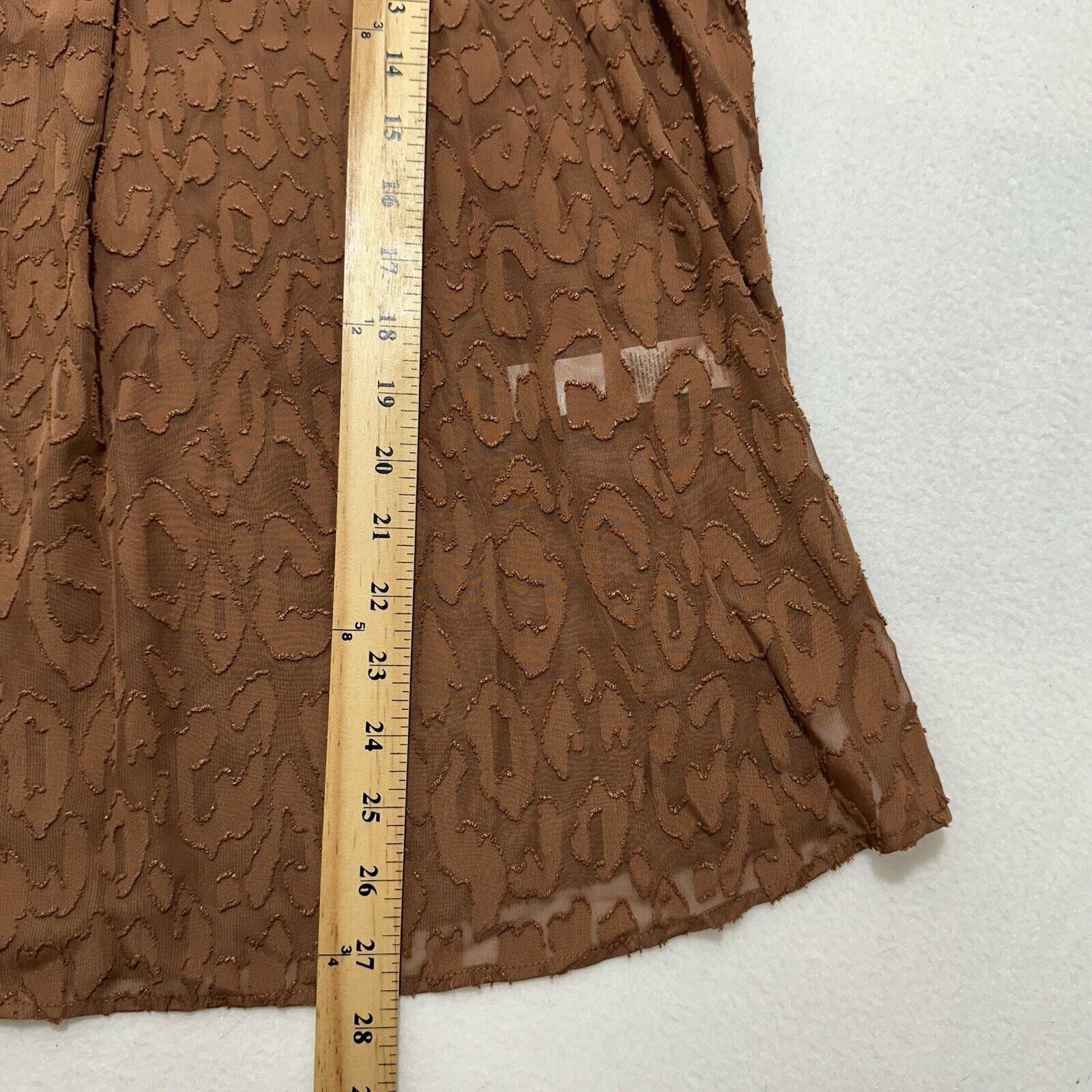 Chicos Chicos Large Brown Animal Print 3/4 Sleeve Sheer Blouse Size L / US 10 / IT 46 - 10 Thumbnail