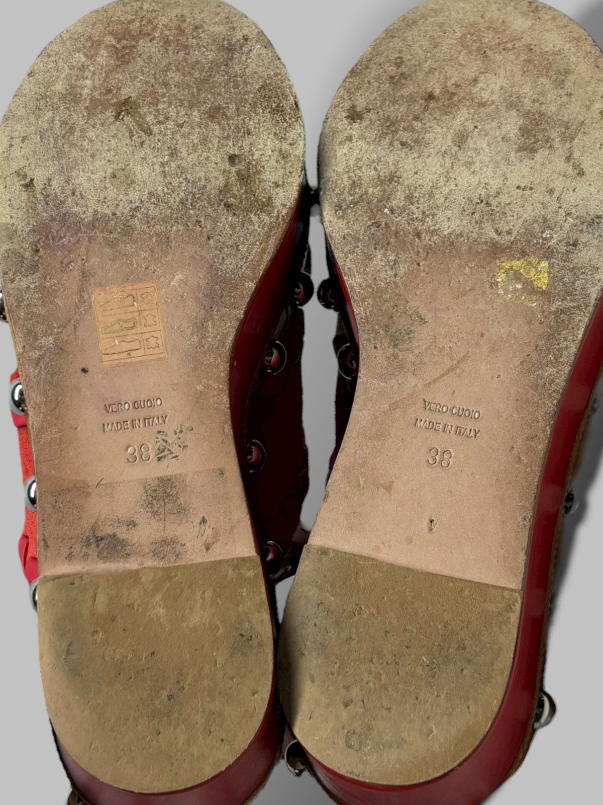 RED Valentino Red Valentino Studded Platform Sandals Hot Red 800$ RRP Size US 8 / IT 38 - 16 Thumbnail