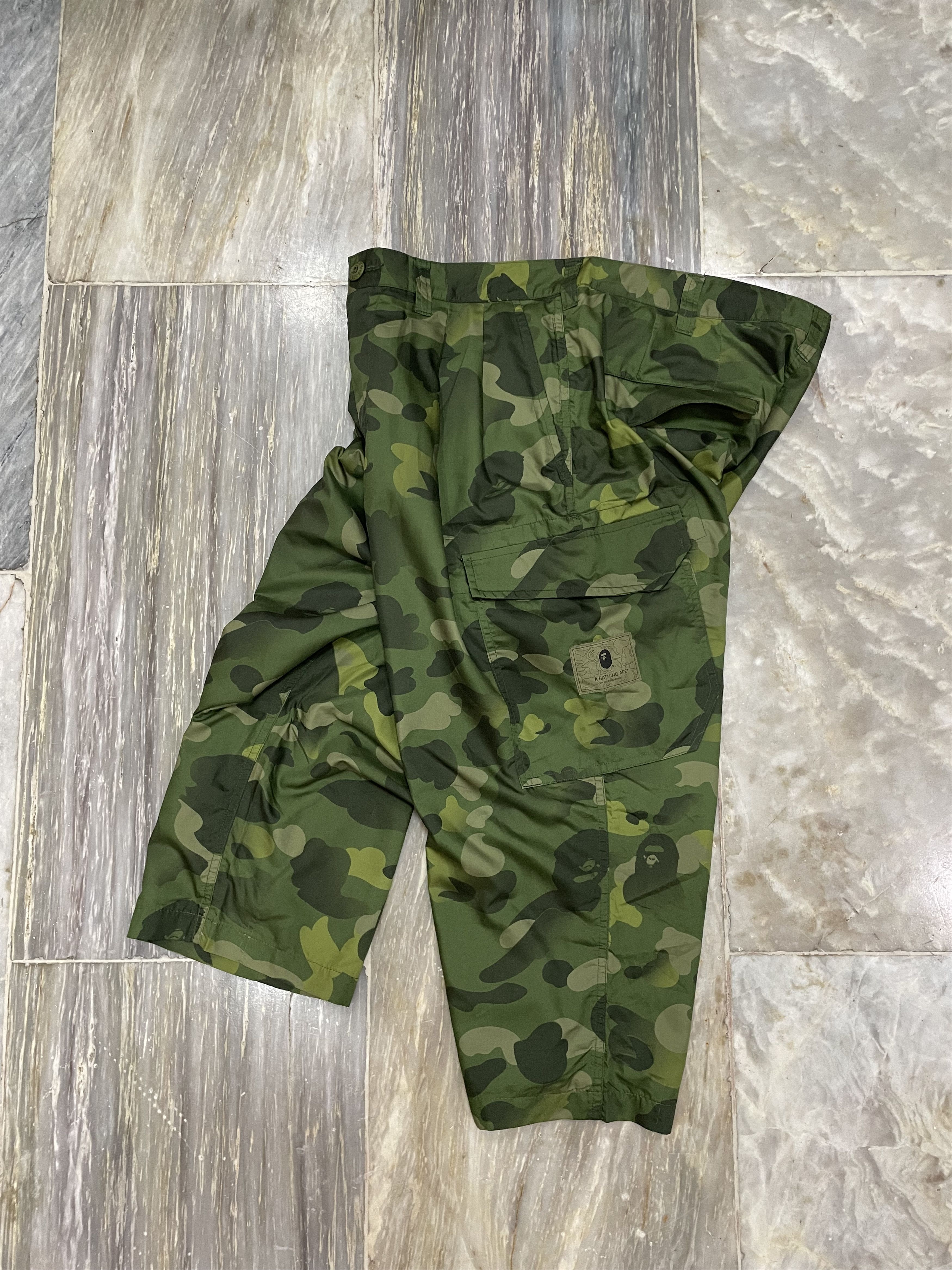 Bape Bape Color Camo Green - Cargo Cropped Nylon Pants Size US 34 / EU 50 - 6 Thumbnail
