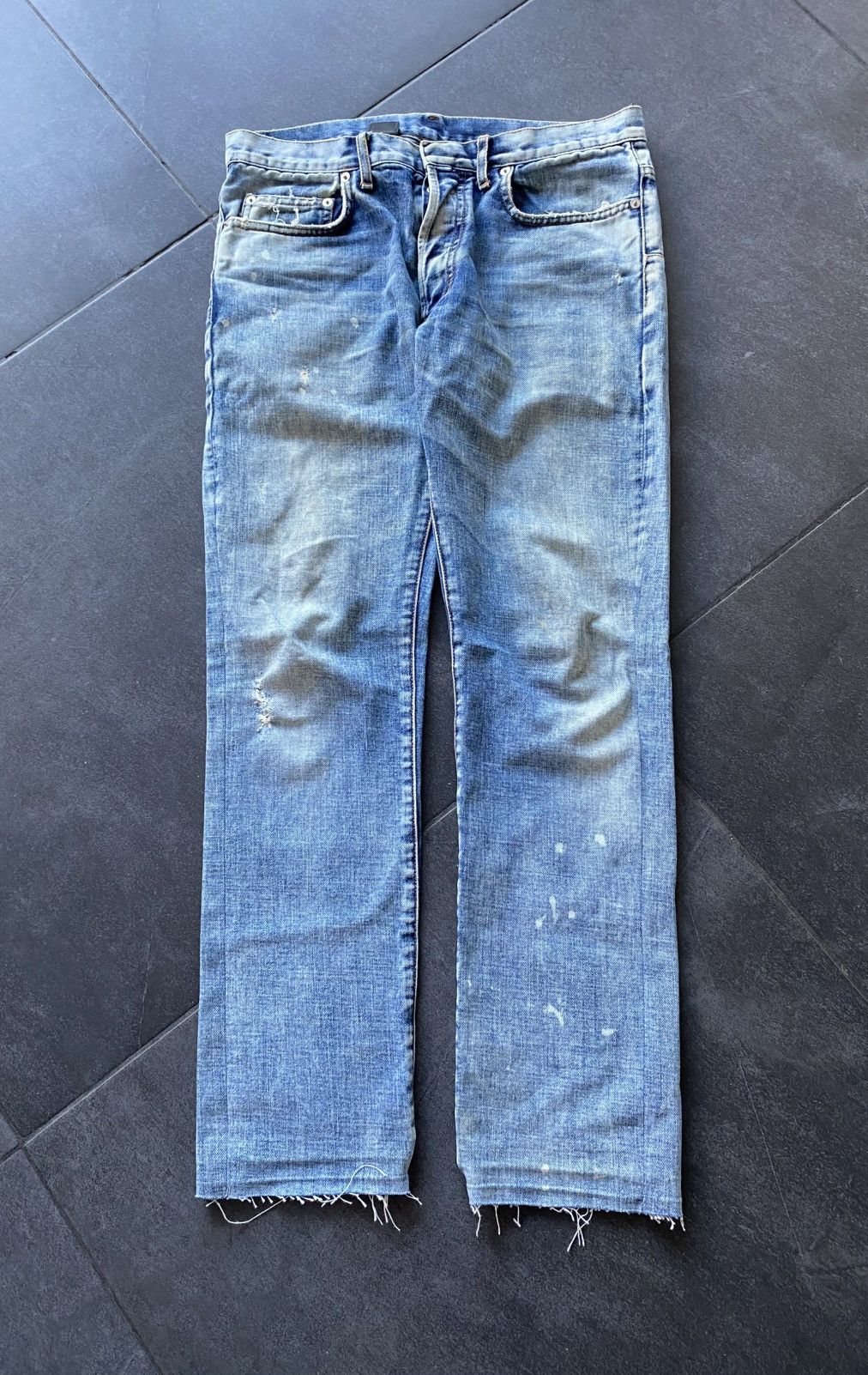 Dior dior home skinny jeans by kva distressed trashed jeans Size US 31 - 1 Thumbnail