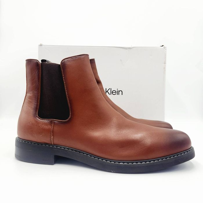 Calvin klein keigan sale box leather boots