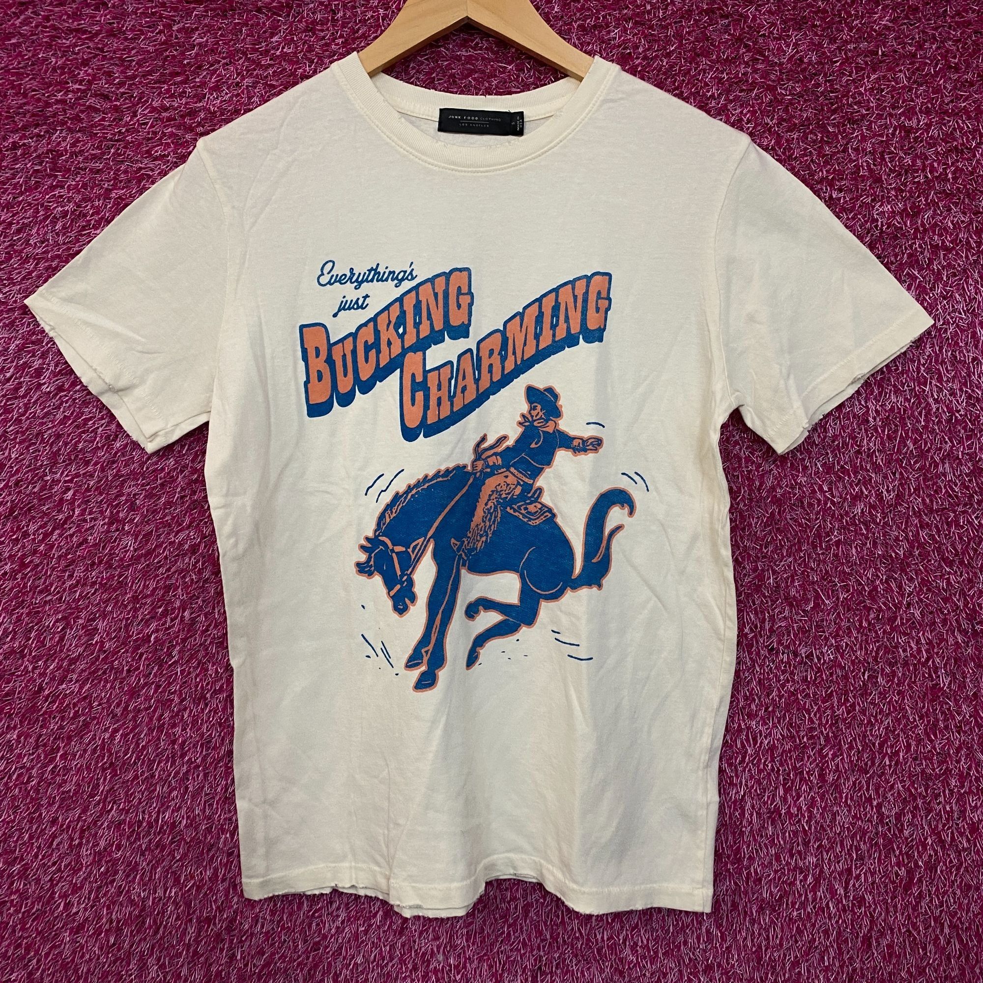 Other Junk Food Clothing Bucking Charming Vintage Style T-Shirt Sm Size US S / EU 44-46 / 1 - 1 Thumbnail