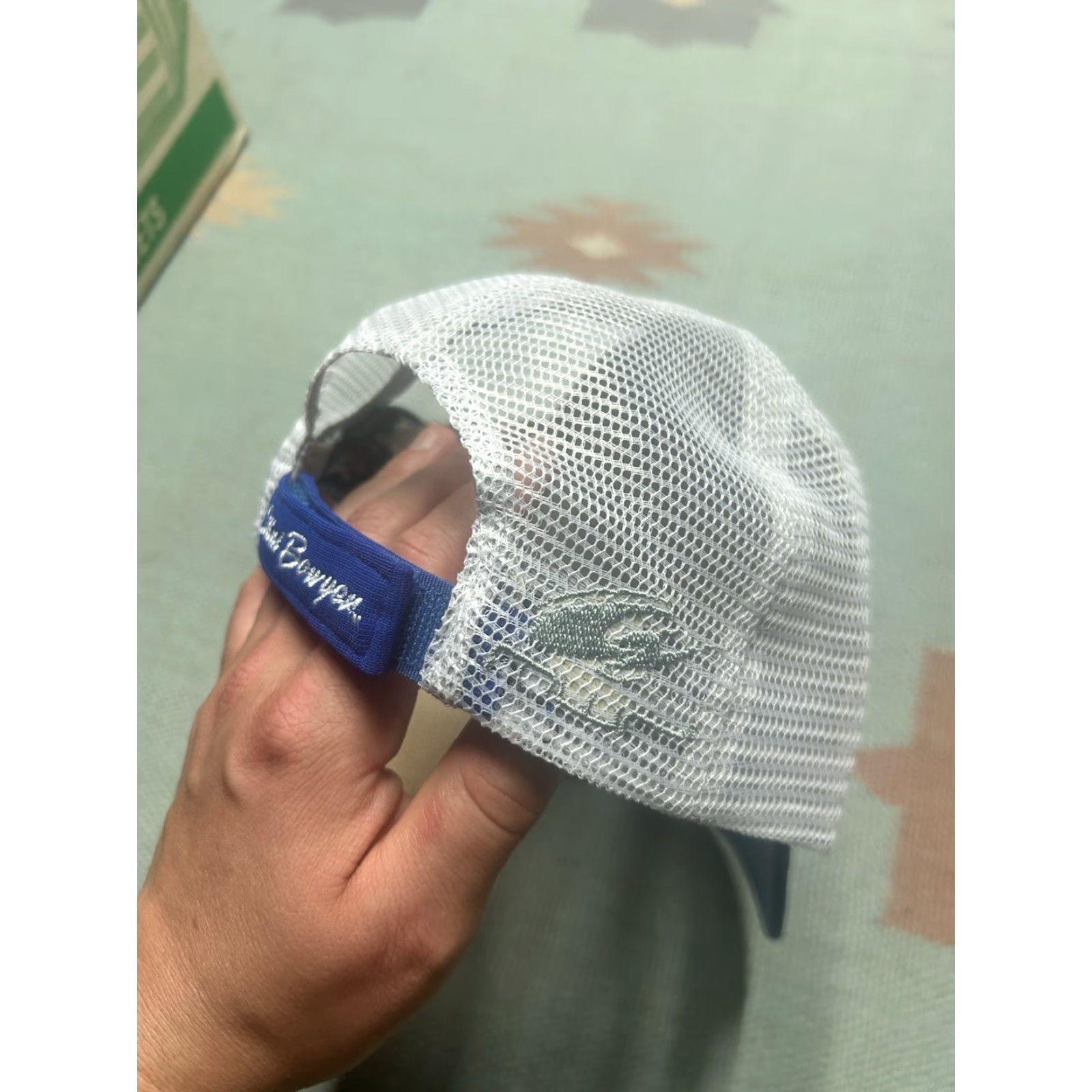 NASCAR VINTAGE Clint Bowyer Strapback hat cap nascar racing peak oil patch blue white Mens Adjustable Blue Nascar 90s Event Size ONE SIZE - 5 Thumbnail
