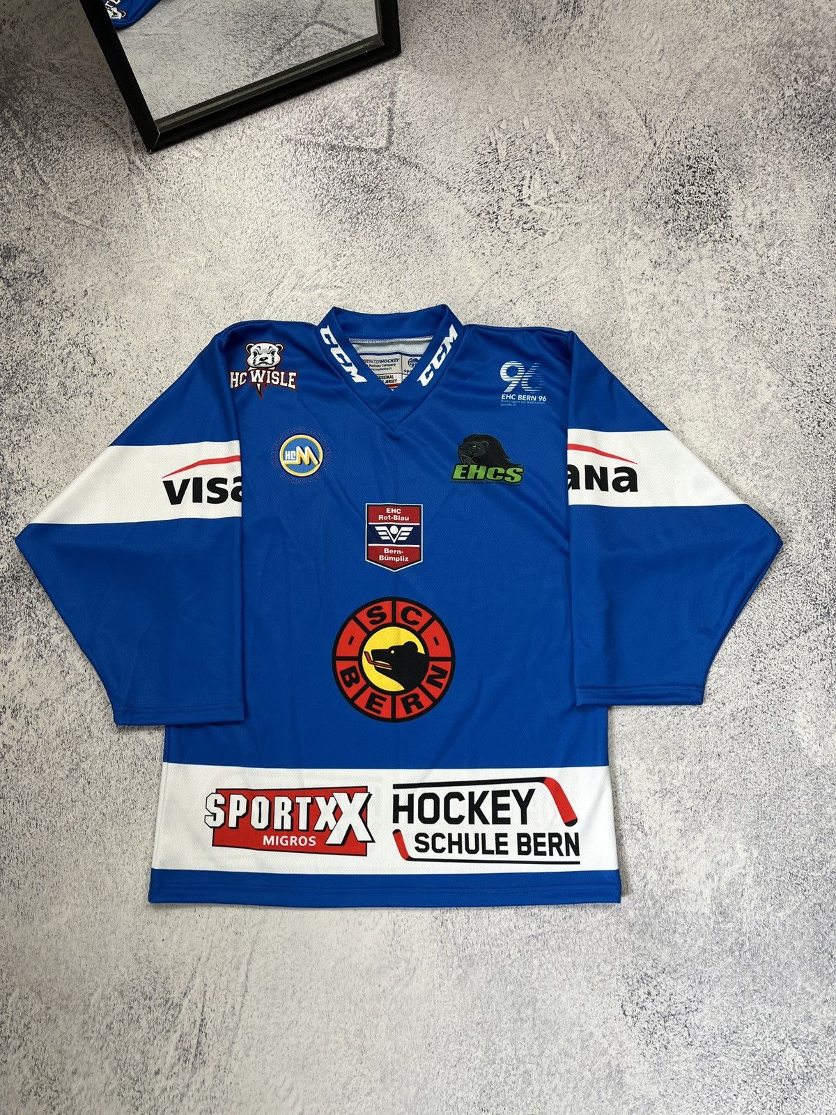 NHL SC Bern Ice Hockey Jersey CCM Rare Size US S / EU 44-46 / 1 - 1 Thumbnail